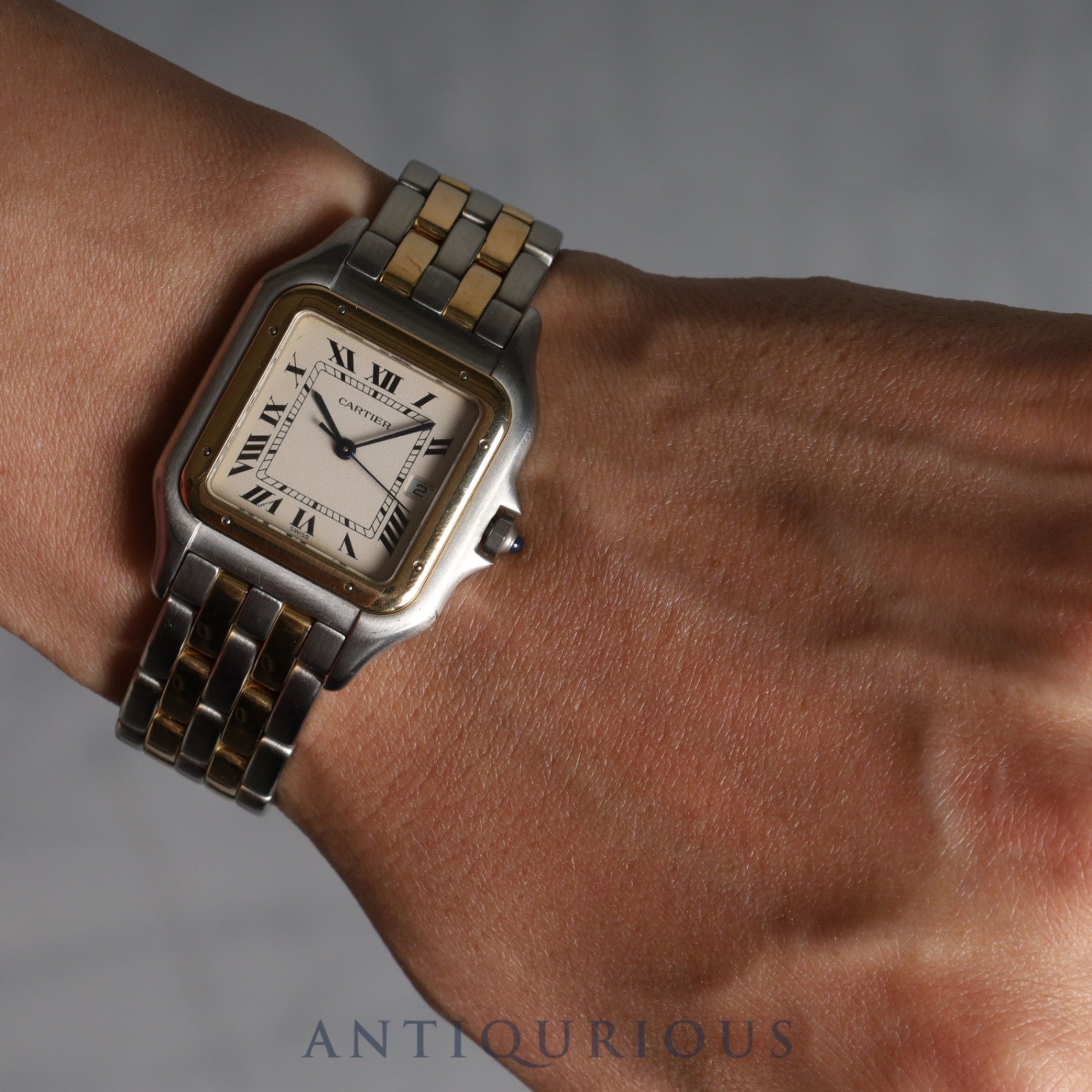 Cartier LM Panthere LM W25027B6 / 187957 Quartz SS/YG SS/YG Ivory Roman Dial Warranty (1995)