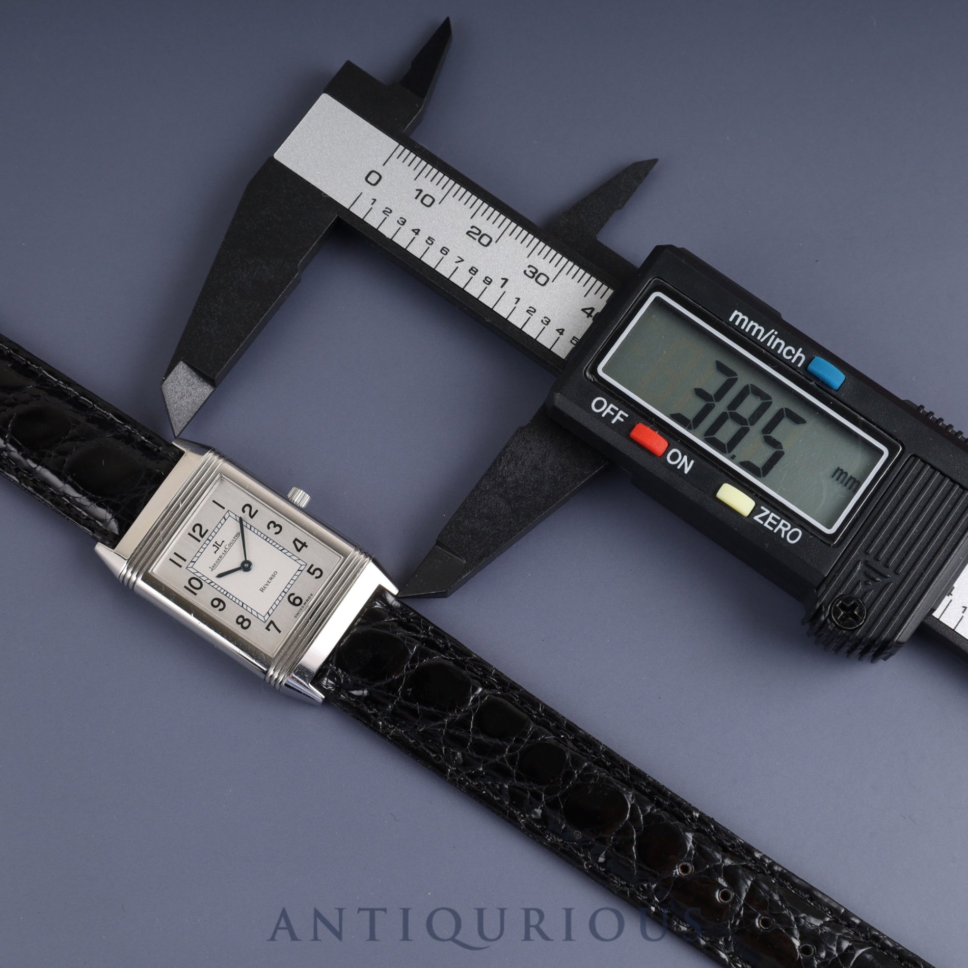 Jaeger-LeCoultre Reverso Classic 250.8.86 Manual Winding Caliber 846/1 Stainless Steel Leather Strap with Genuine Stainless Steel Buckle Silver Arabic Dial (Slight Scratches on Back) Overhauled