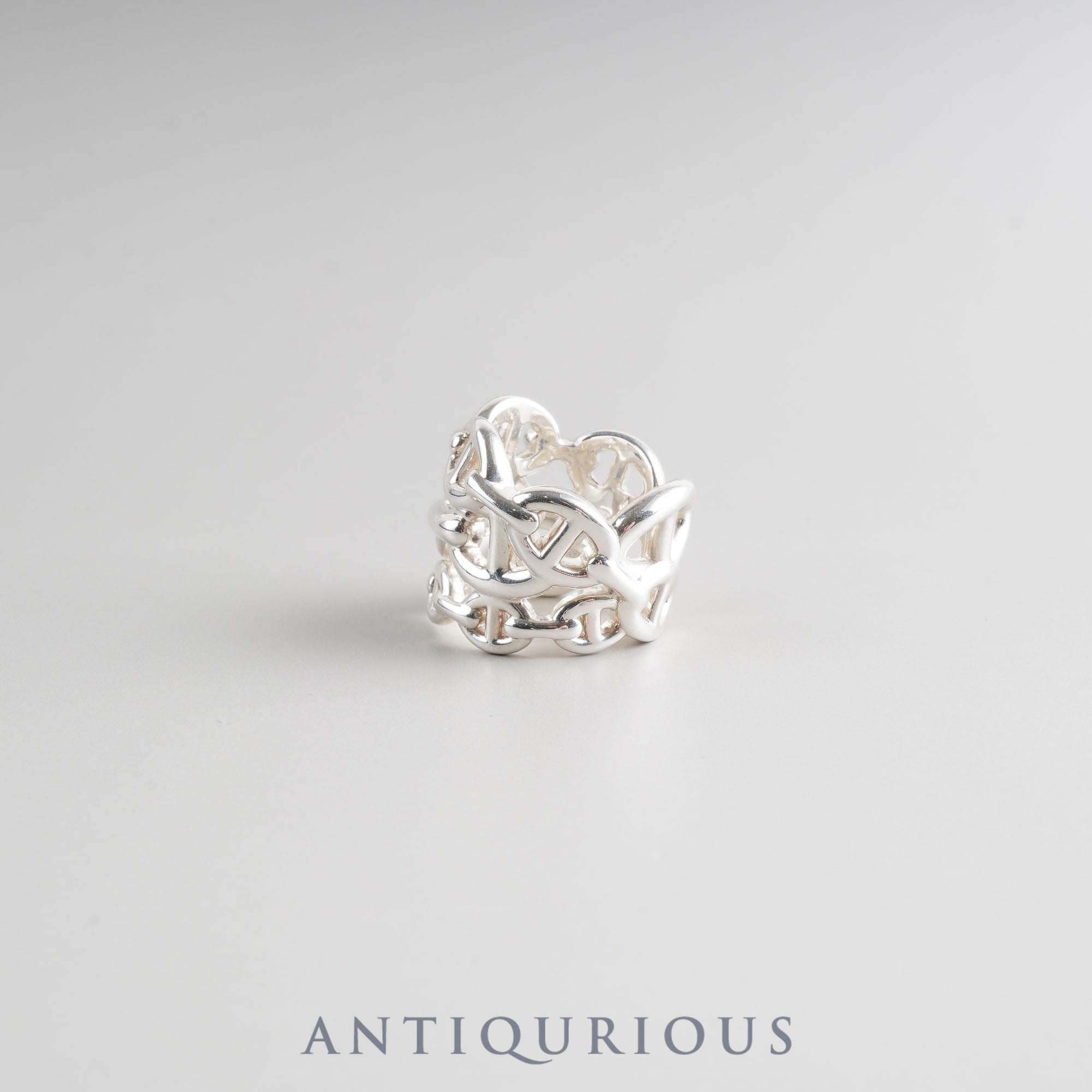 Hermes Ring Chaine d'Ancre Anchaine GM SV925 50 Size 10