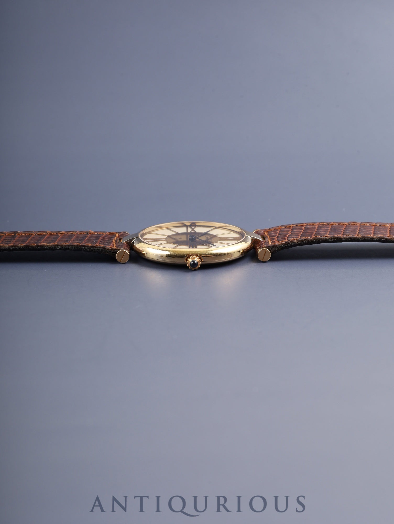 カルティエ マスト ヴァンドーム VLC LM W1001054 / 17 クォーツ SV925 革 純正尾錠(GP) クロワゾネ文字盤 カルティエブティックにてコンプリートサービス済み