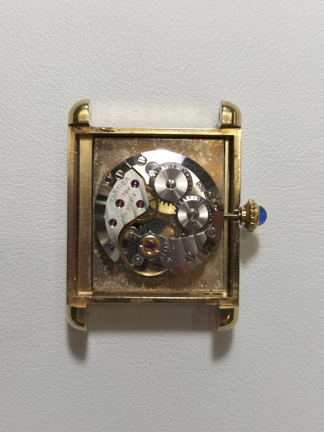 カルティエ マストタンク LM 6 手巻き Cal.78-1 SV925 革 純正ピンバックル(GP)オニキス文字盤(SWISS表記 )オーバーホール済み