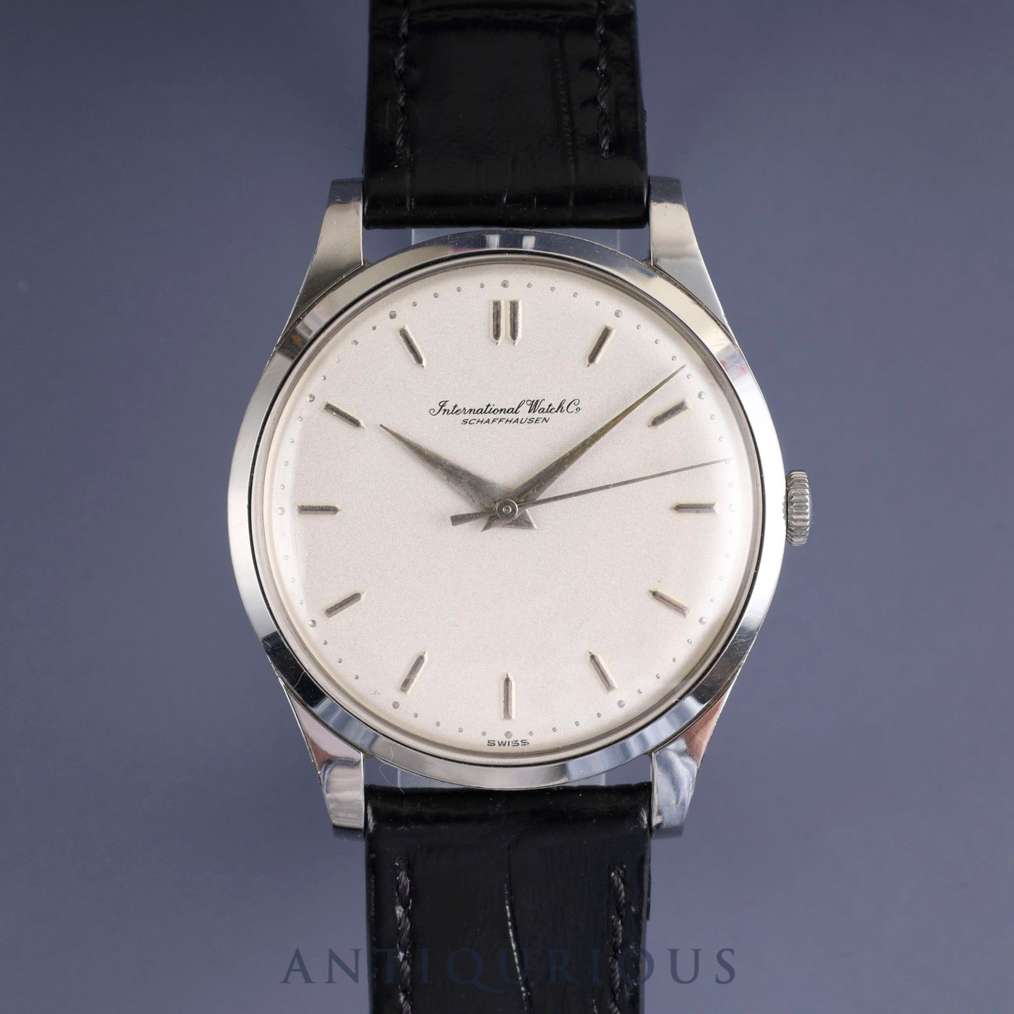 IWC オールドインター 手巻き Cal.C.89 SS 革 純正尾錠(SS) シルバー文字盤 オーバーホール済み アイダブリュシー