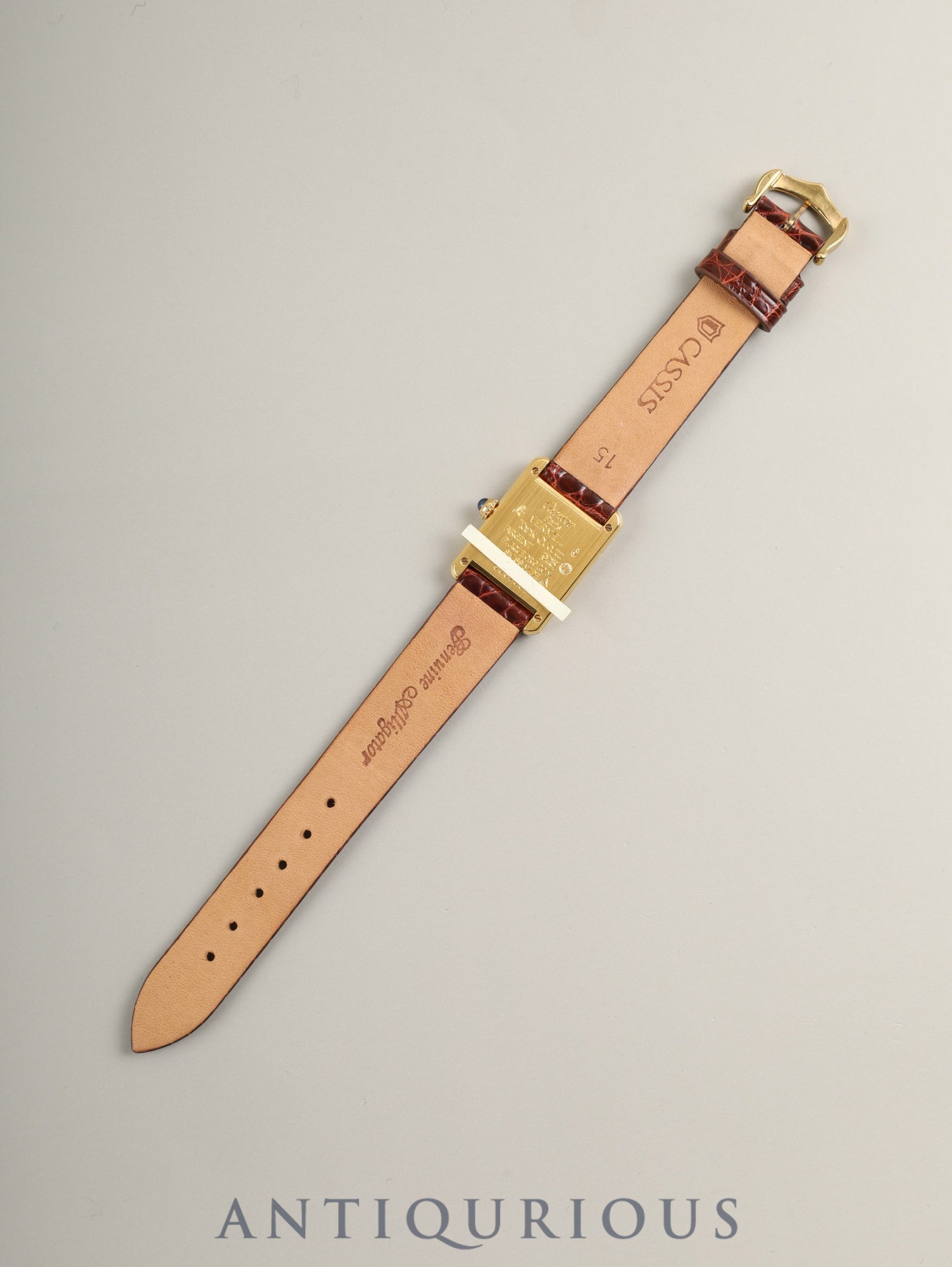 カルティエ マストタンク SM W1003053 / 5057001 クォーツ Cal.057 SV925 革 純正ピンバックル(GP)ストレートローマン文字盤(SWISS表記)箱 冊子 保証書(1991年) オーバーホール済み 新品仕上げ済み