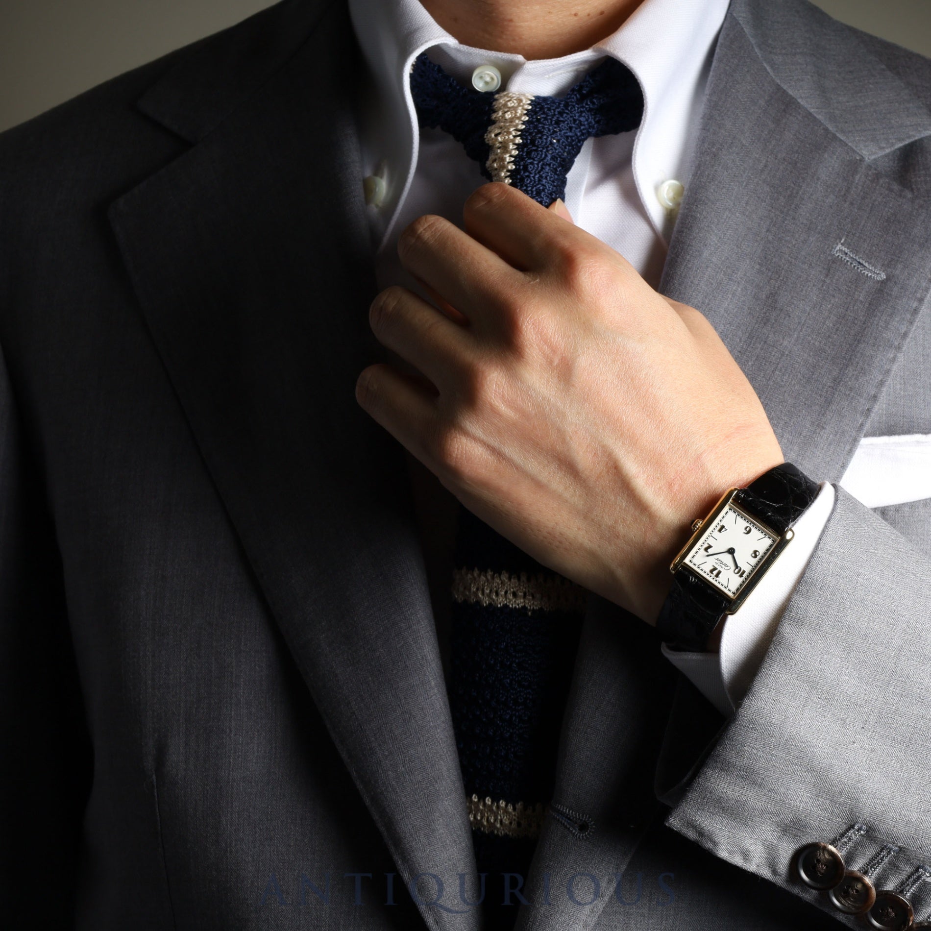 Cartier Must Tank LM 590005 Quartz Cal.690 SV925 Leather Genuine Buckle (GP) Flying Arabic CC Dial Box Booklet Warranty (1993) Overhauled and refinished to like new condition