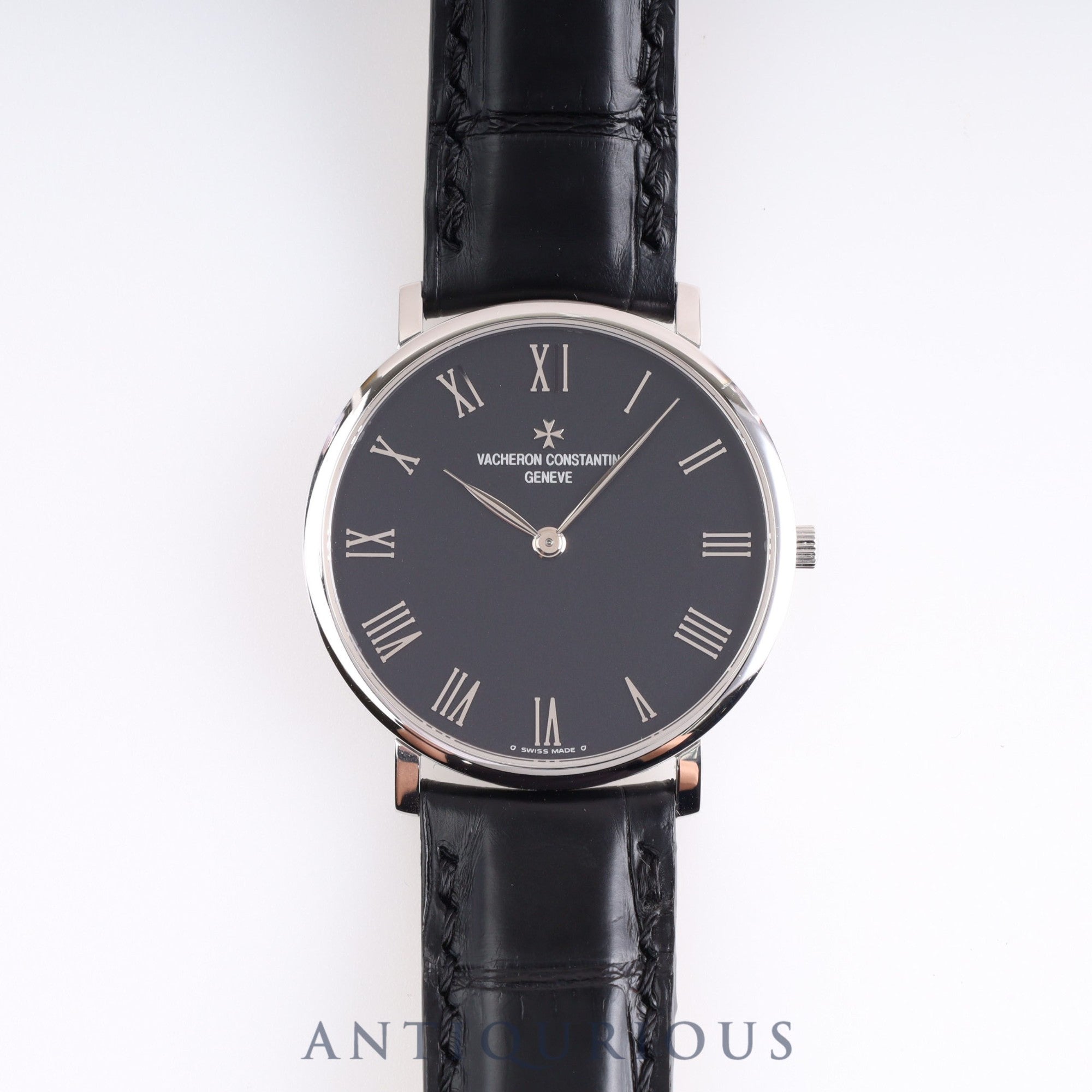 ヴァシュロン・コンスタンタン エッセンシャルフラット 31160/000G-8996 手巻き Cal.1132 WG 革 黒文字盤 33.0mm ※2023/6/12 コンプリートサービス済み