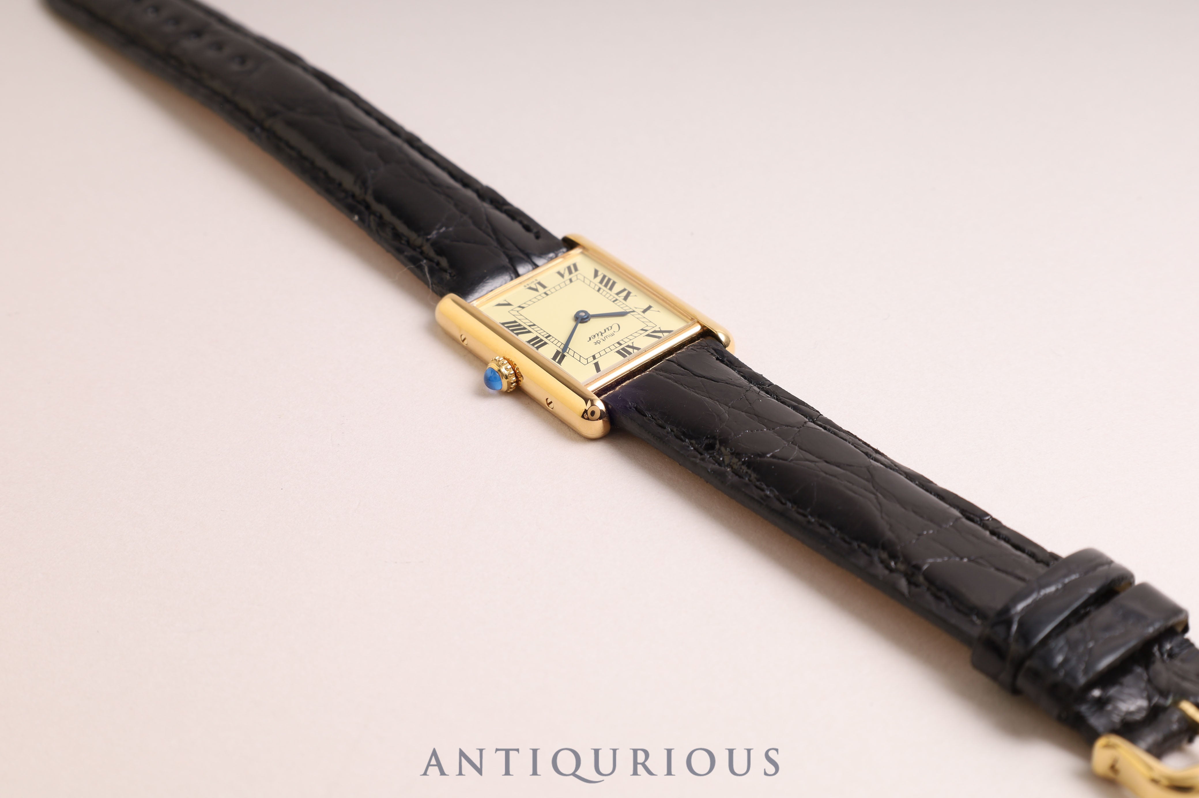 Cartier Must Tank LM QZ Ivory Roman Dial