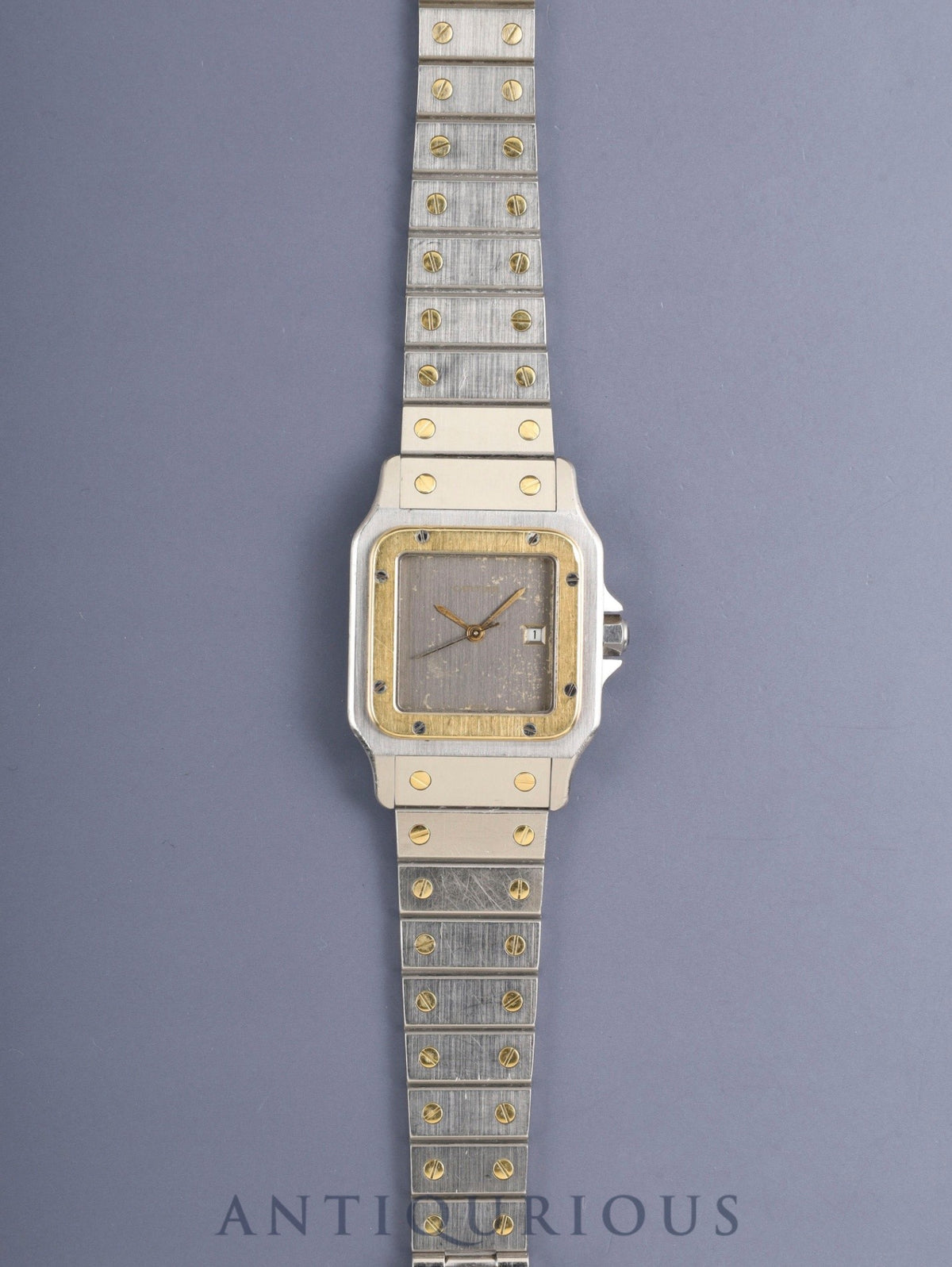 Cartier Santos Carrée LM 2961 Automatic Cal.2671 SS/YG SS/YG Ghost Gray Dial (SWISS marking) Overhauled