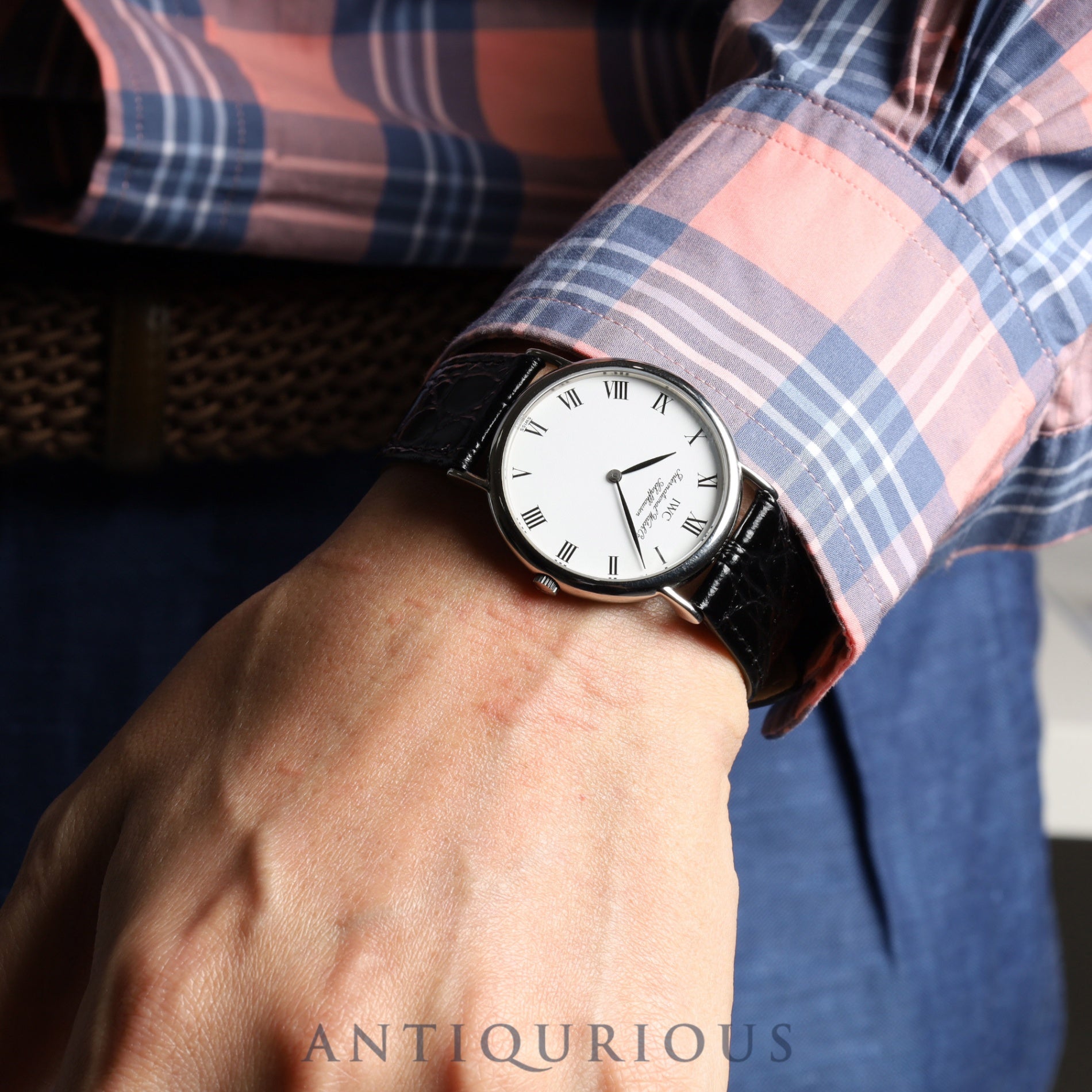 IWC Portofino 3331 Quartz Cal.IWC 22105 SS Leather Genuine Buckle (SS) White Dial Overhauled IWC