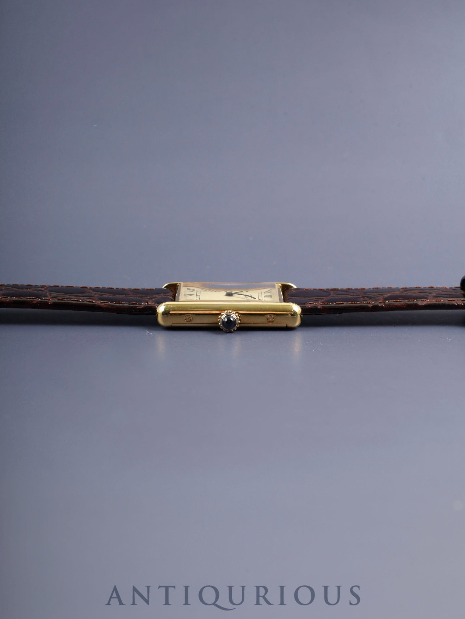 カルティエ マストタンク LM 手巻き Cal.78-1 SV925 革 純正ピンバックル(GP) アイボリーローマン文字盤(SWISS表記)オーバーホール済み