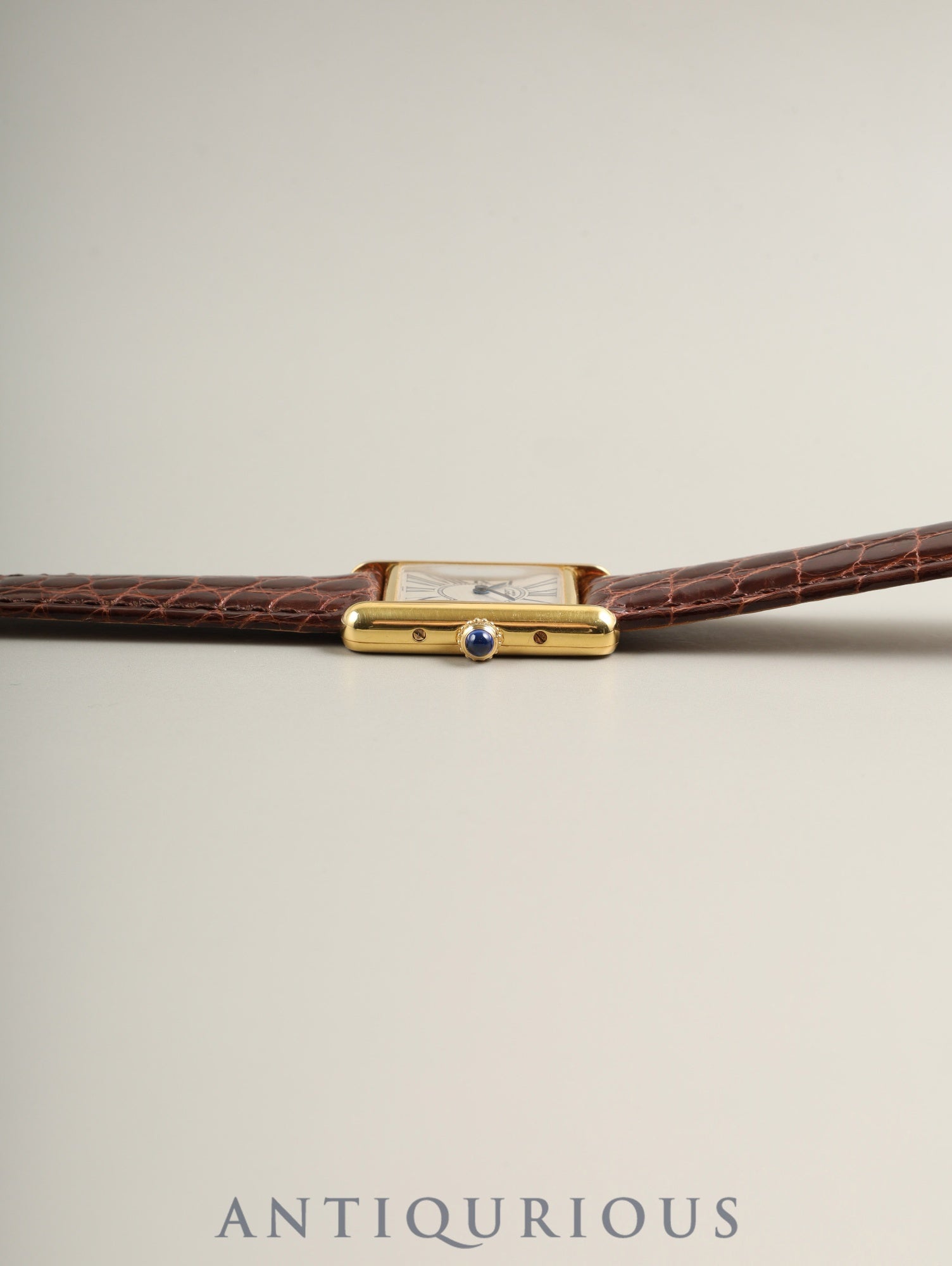 カルティエ マストタンク SM W1005554 / 5057001 クォーツ Cal.057 SV925 革 純正Dバックル(GP)オパラン文字盤(SWISS表記) 箱 冊子 保証書(1994年) オーバーホール済み 新品仕上げ済み