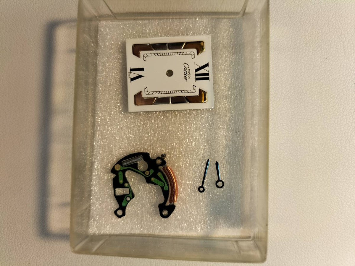 カルティエ マストタンク LM 590005 クォーツ Cal.90 SV925 革 純正尾錠(GP)サイドトリニティ文字盤 オーバーホール済み