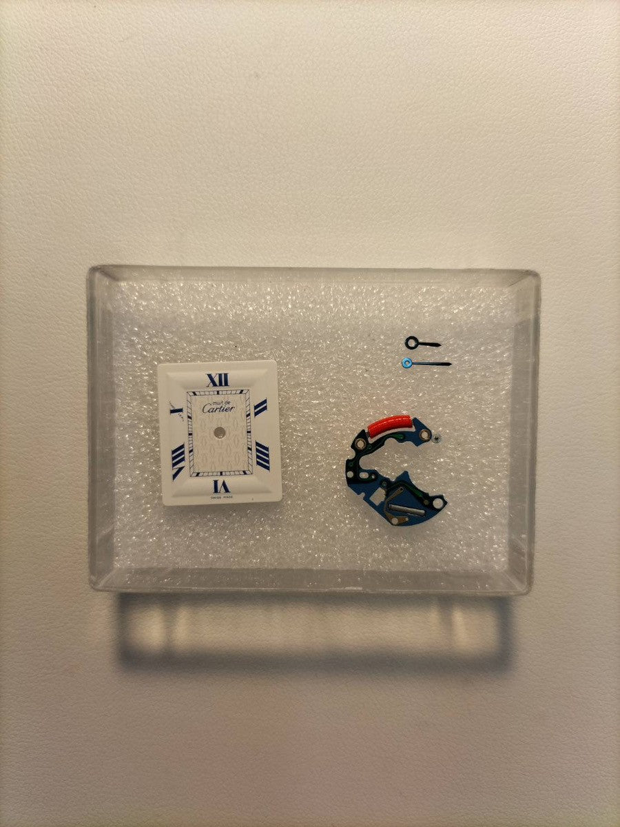 Cartier Must Tank MM W1014054 / 2416 Quartz Caliber 057 SV925 Leather Strap with Genuine D-Clasp (Stainless Steel) White Roman Dial (SWISS MADE) Overhauled