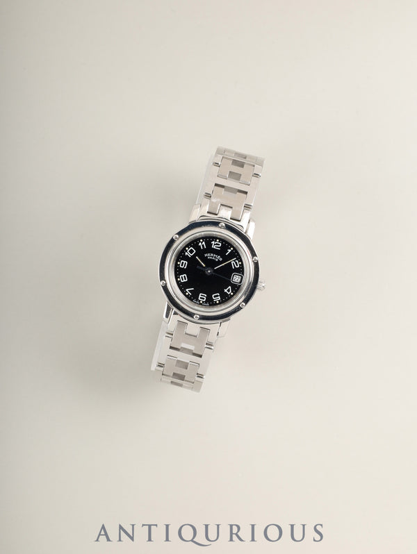 エルメス クリッパー CL4.210 クォーツ SS SS グレー文字盤 オーバーホール済み