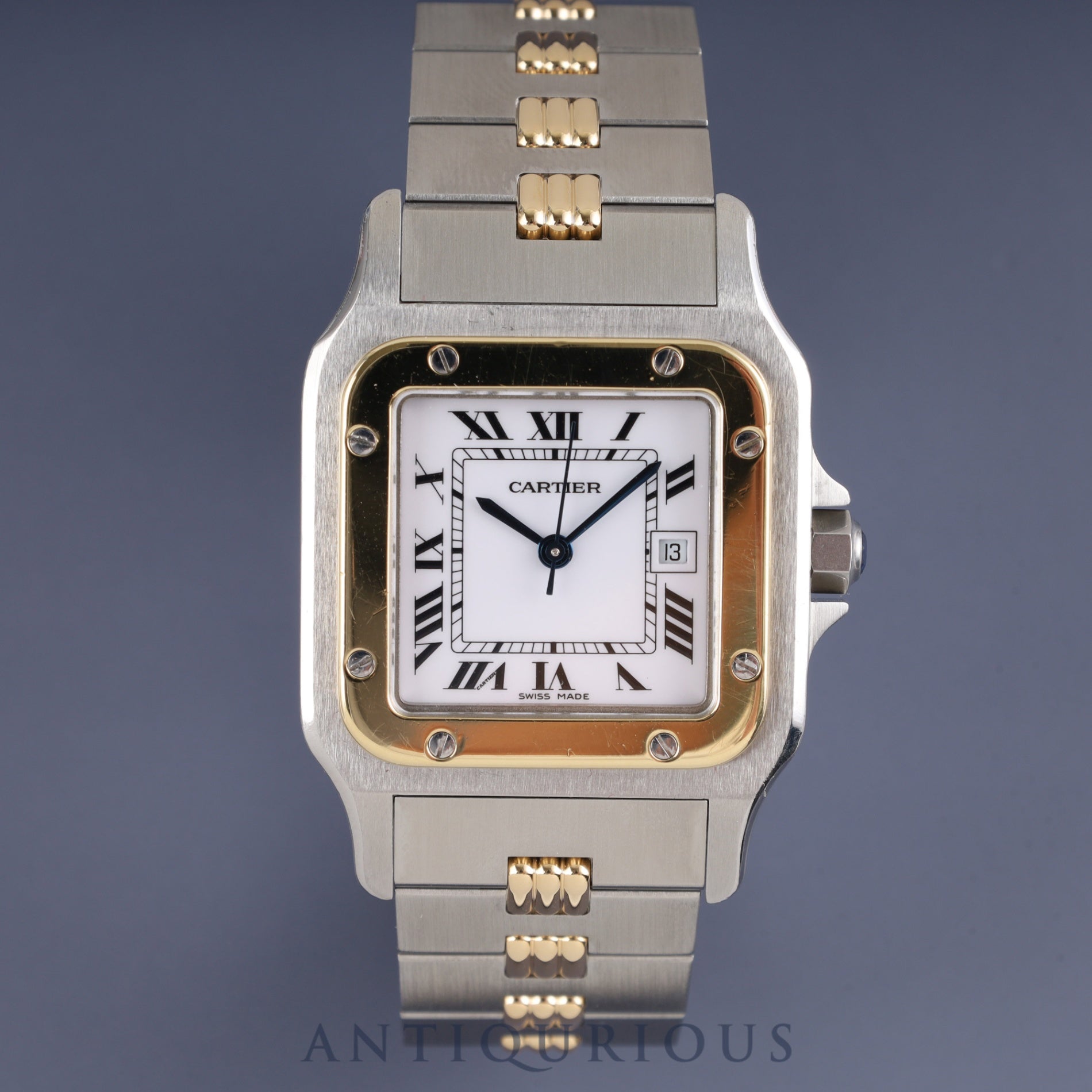 カルティエ サントス ガルベ LM AC23,80gr OR 0,750 4,05gr / 2961 自動巻き SS/YG SS/YG ホワイトローマン文字盤 カルティエブティックにてコンプリートサービス済み