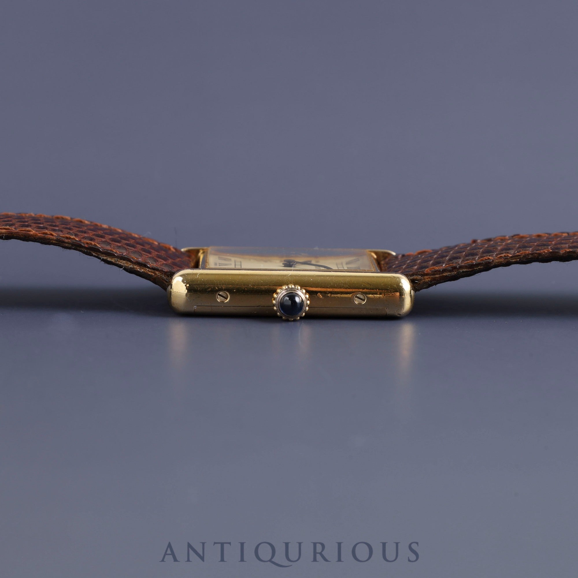 カルティエ マストタンク LM 手巻き Cal.78-1 SV925 純正革ベルト 純正尾錠(GP)アイボリーローマン文字盤 オーバーホール済み