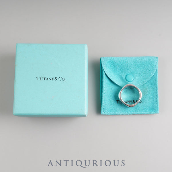 Tiffany ring, square, SV925, size 22, engraved with 2003, box, dust bag, card