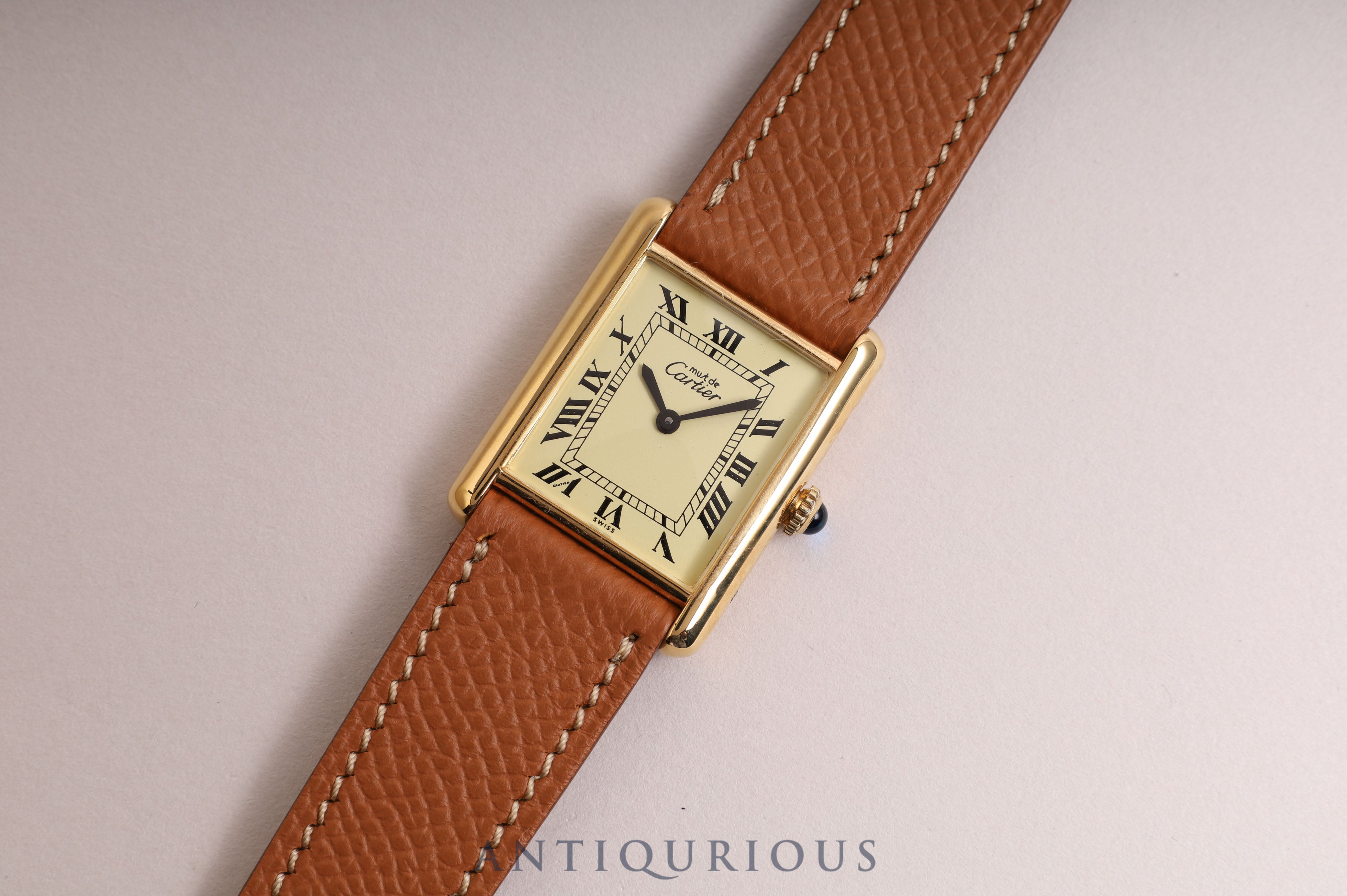 Cartier Must Tank LM Manual Winding Ivory Roman Dial