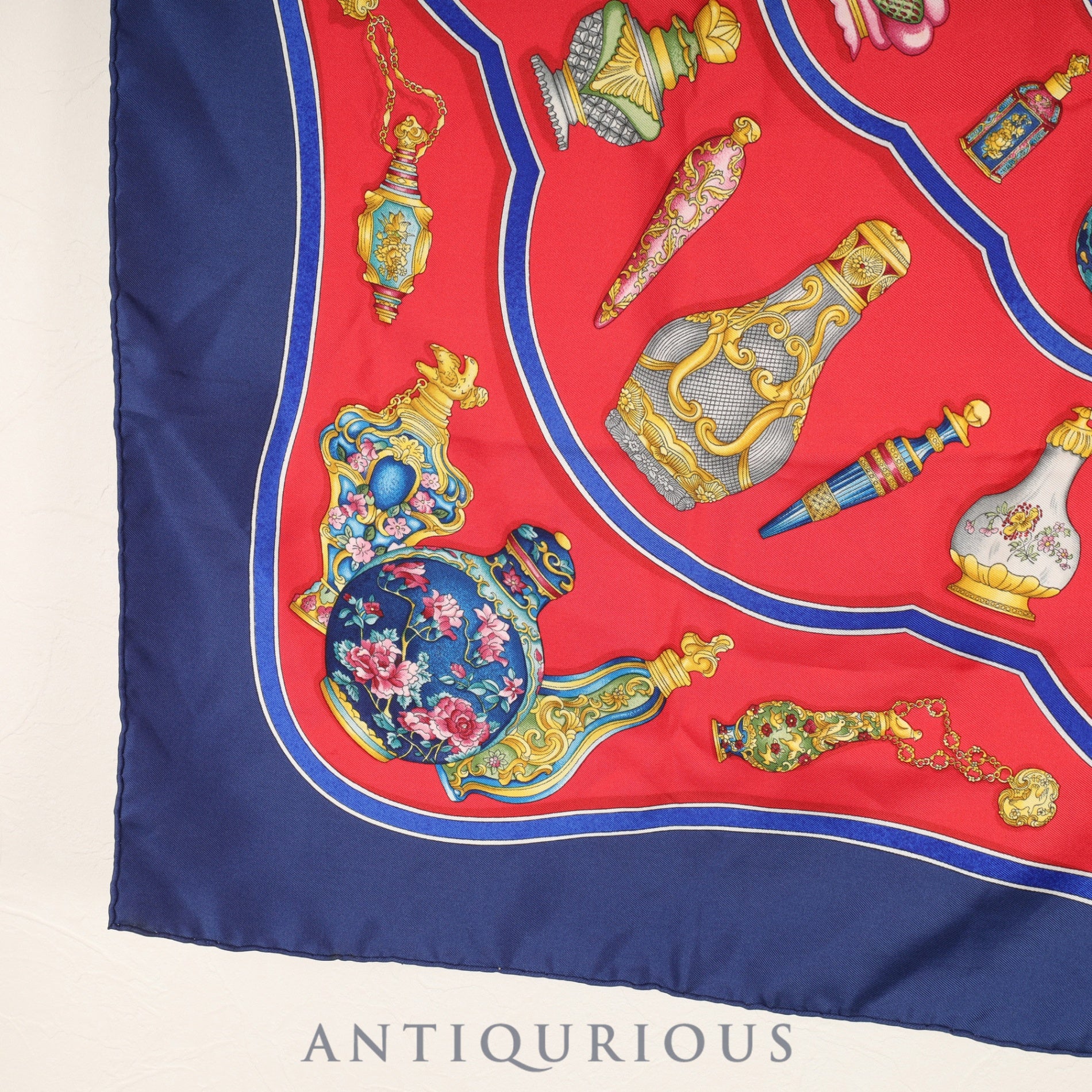 Hermes Scarf Carre 90 Perfume Bottle SILK 100%