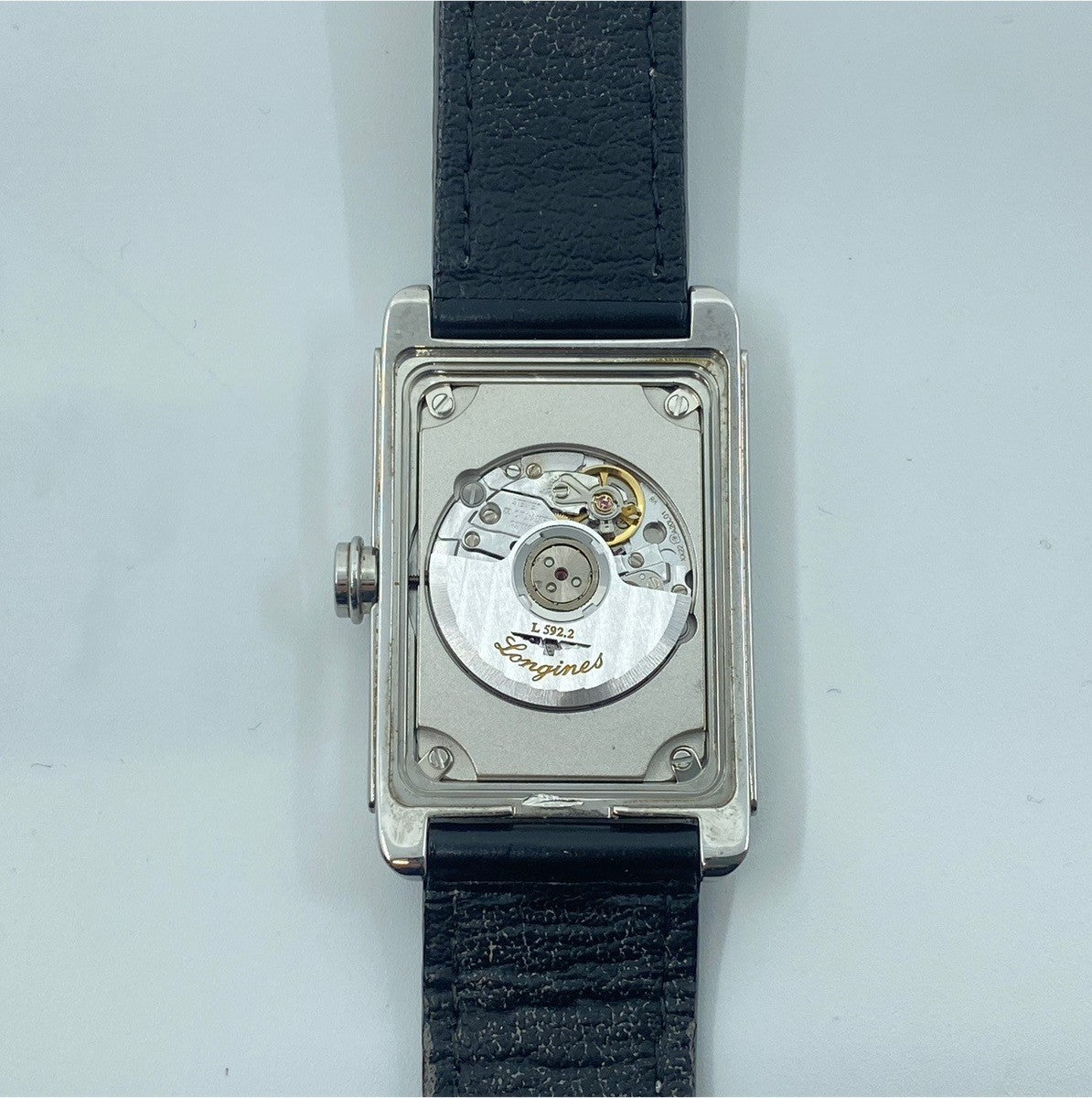 Longines DolceVita L5.757.4 Automatic Caliber 592.2 Stainless Steel Leather Strap with Genuine Stainless Steel Buckle, Silver Dial, Overhauled