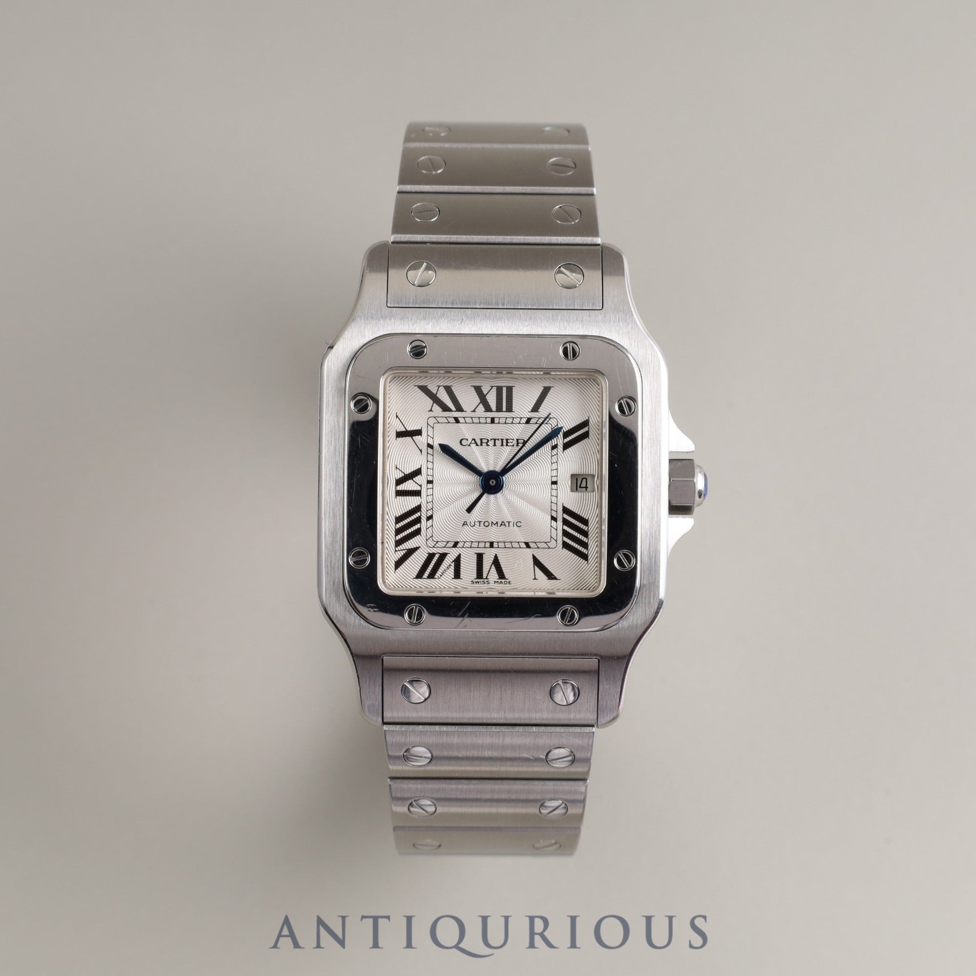 Cartier Santos Galbee LM 2319 Automatic SS SS Silver Guilloche Dial