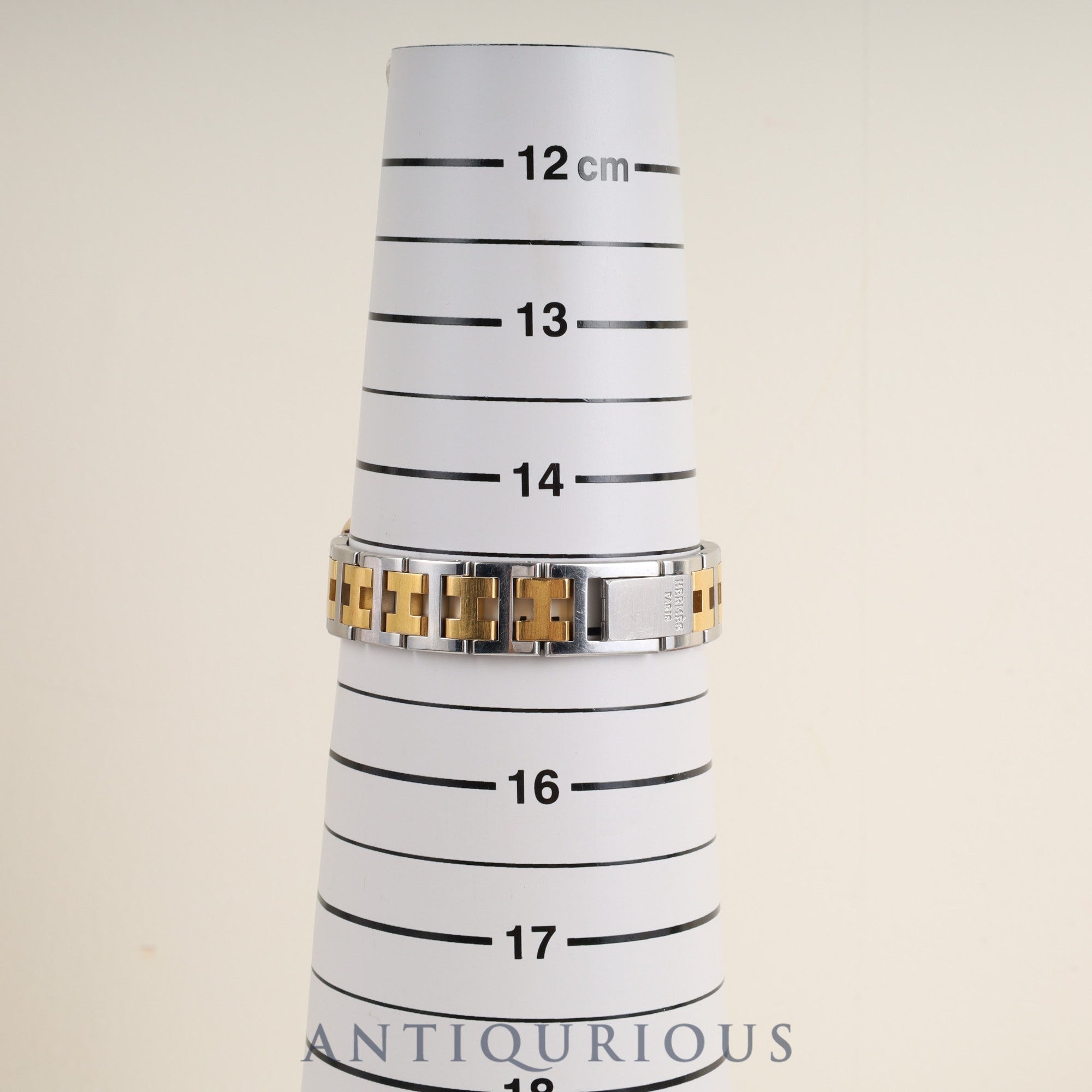 エルメス ラリー 77.03 クォーツ Cal.976.001 SS/GP SS/GP ホワイト文字盤 オーバーホール済み