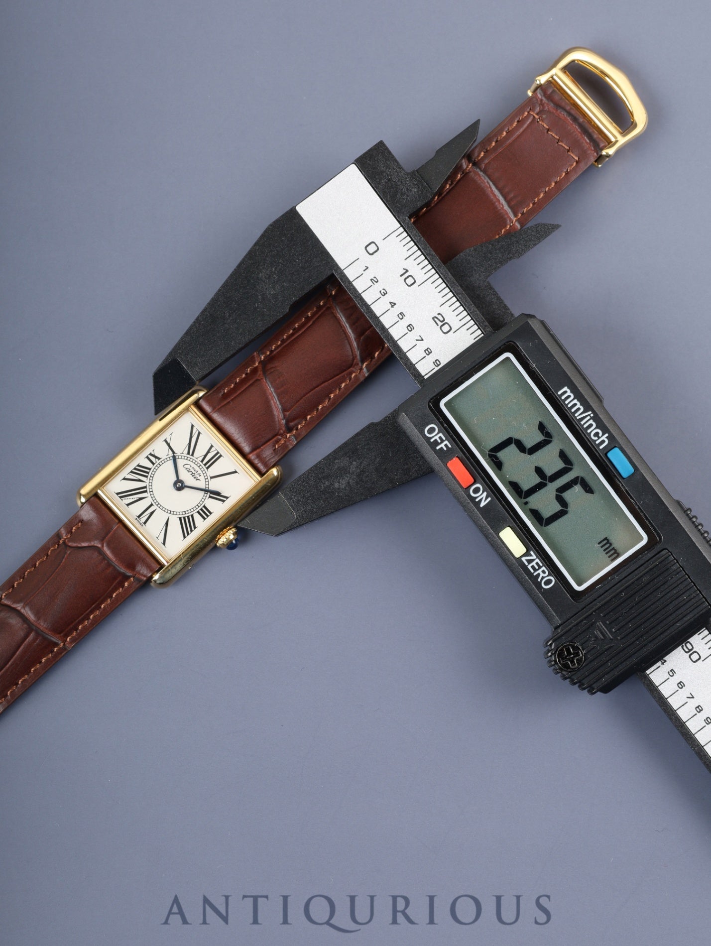 カルティエ マストタンク LM W1005554 / 590005 クォーツ Cal.90 SV925 革 純正Dバックル(GP)オパラン文字盤 オーバーホール済み