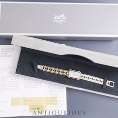 エルメス クロアジュール CR1.240 クォーツ Cal.976.001  SS/GP ホワイト文字盤  箱 保証書(記載不明)オーバーホール済み