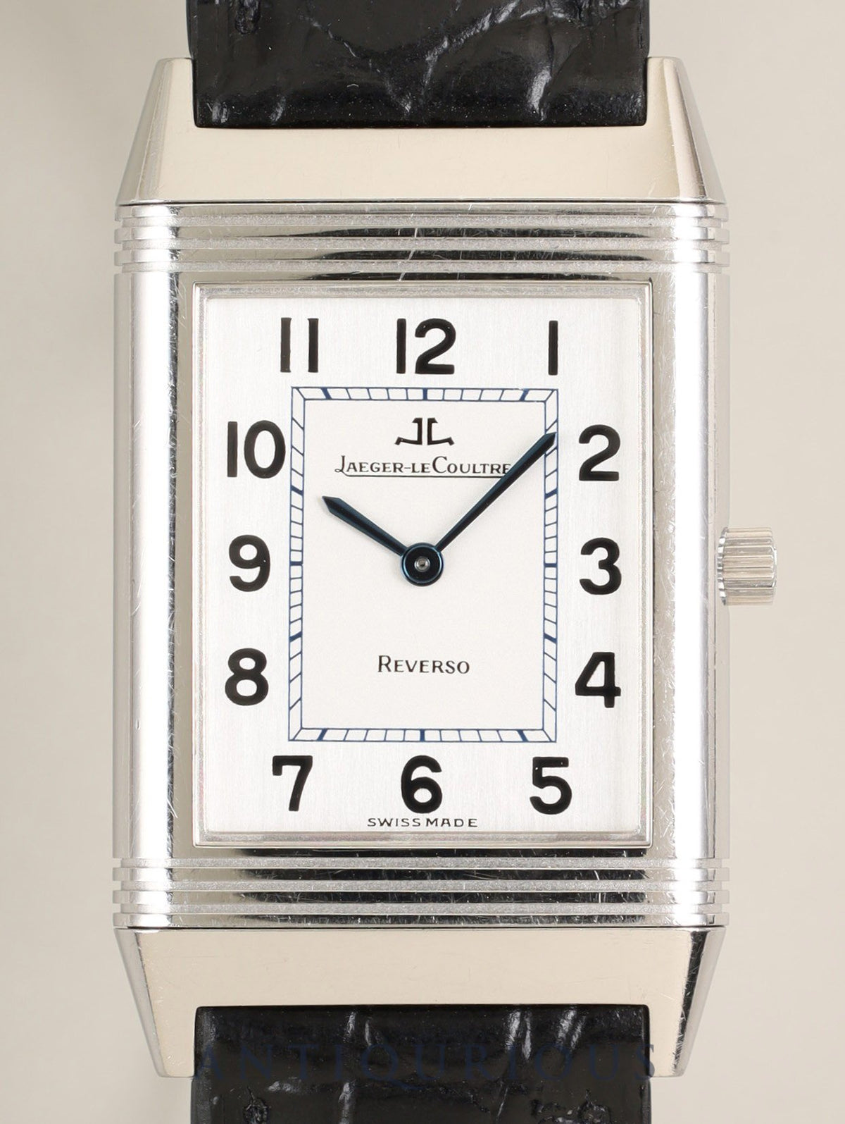 ジャガー・ルクルト レベルソ クラシック 250.8.86 手巻き Cal.846/1 SS 革 純正ピンバックル(SS)シルバーアラビア文字盤(SWISS MADE表記 ) 冊子 保証書(1998年)オーバーホール済み
