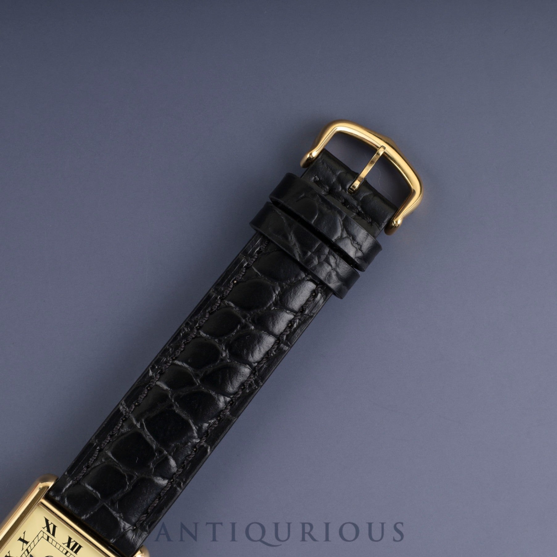 Cartier Must Tank LM 590005 Quartz Cal.90 SV925 Leather Strap with Genuine GP Buckle Ivory Roman Dial Box Booklet Warranty (1995) Overhauled