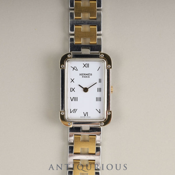 Hermes Cloajour CR1.240 Quartz Cal.976.001 SS/GP SS/GP White Dial Overhauled