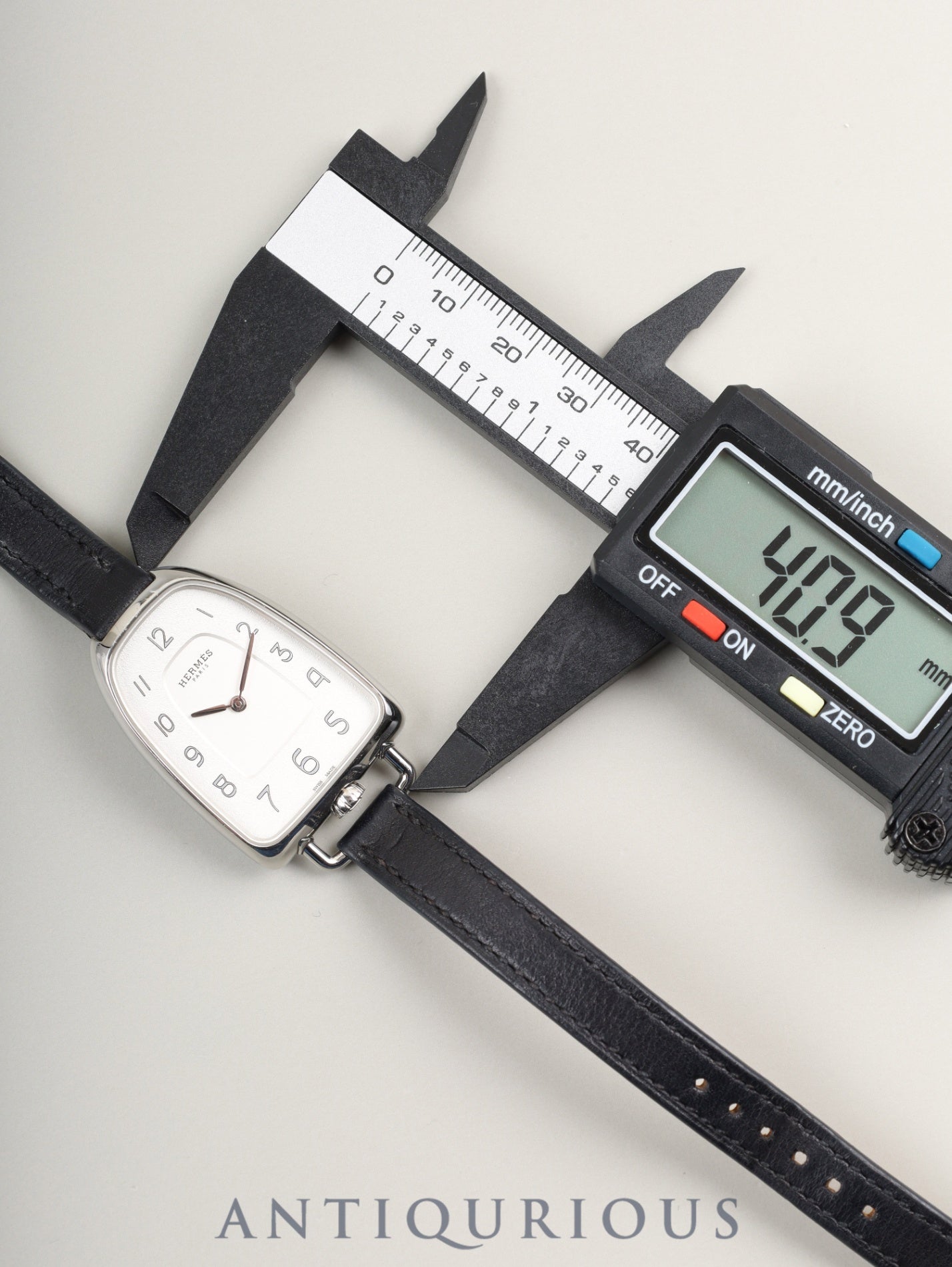 エルメス ギャロップ GA1.210 クォーツ SS 純正革ベルト(C刻印:2018年) 純正尾錠(SS)シルバー文字盤 オーバーホール済み