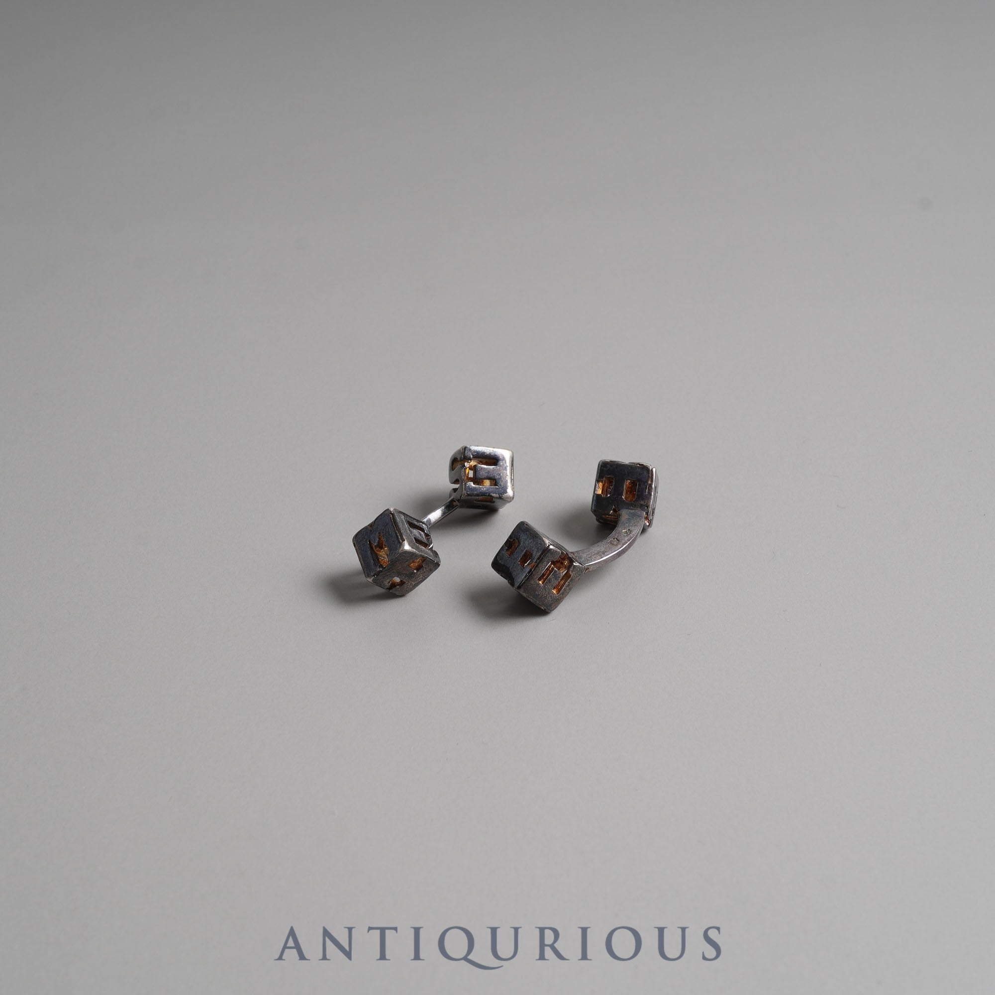 Hermes Cufflinks Cube SV925 Box