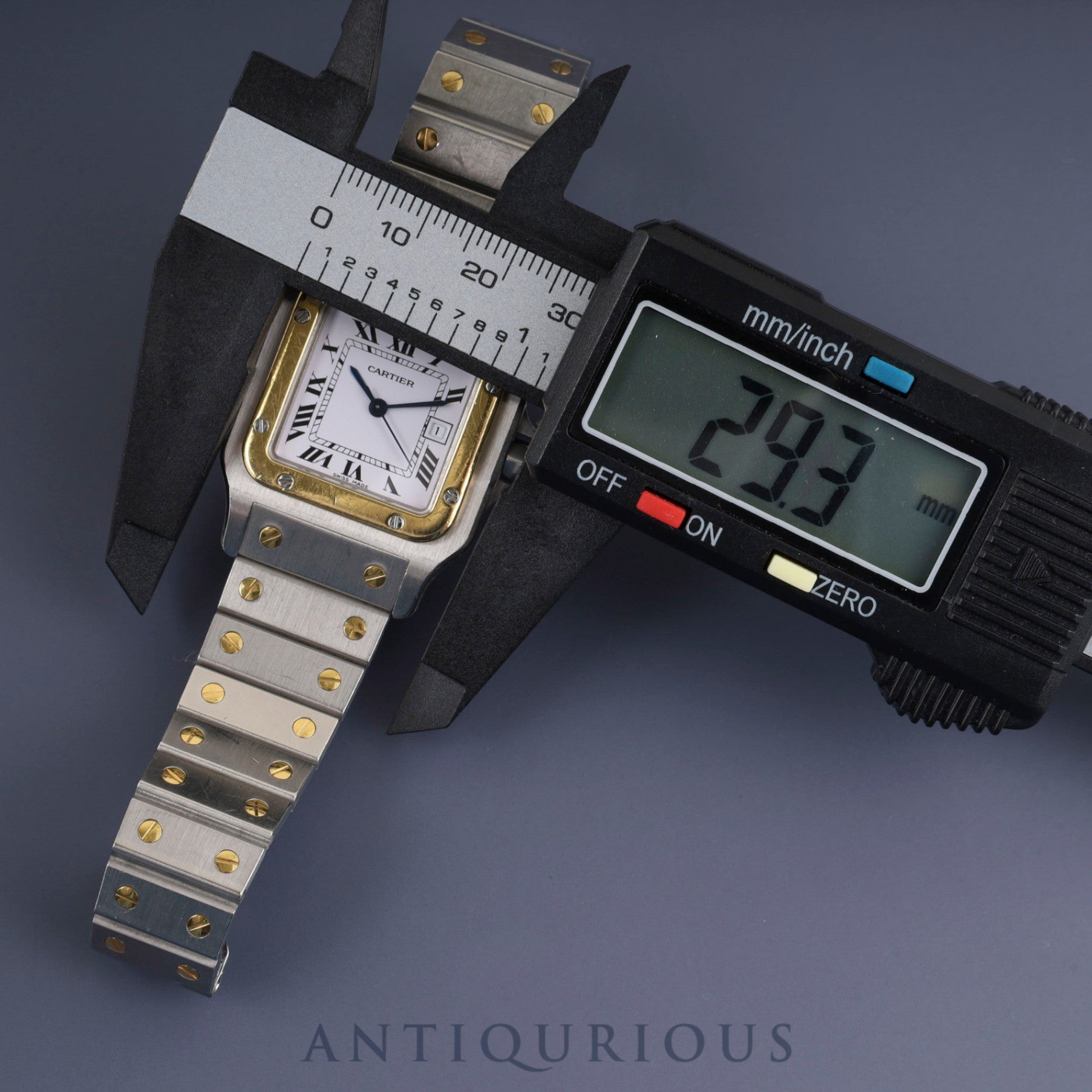 カルティエ サントス ガルベ LM 81036283 / 2961 自動巻き Cal.2671 SS/YG SS/YG ホワイトローマン文字盤 オーバーホール済み