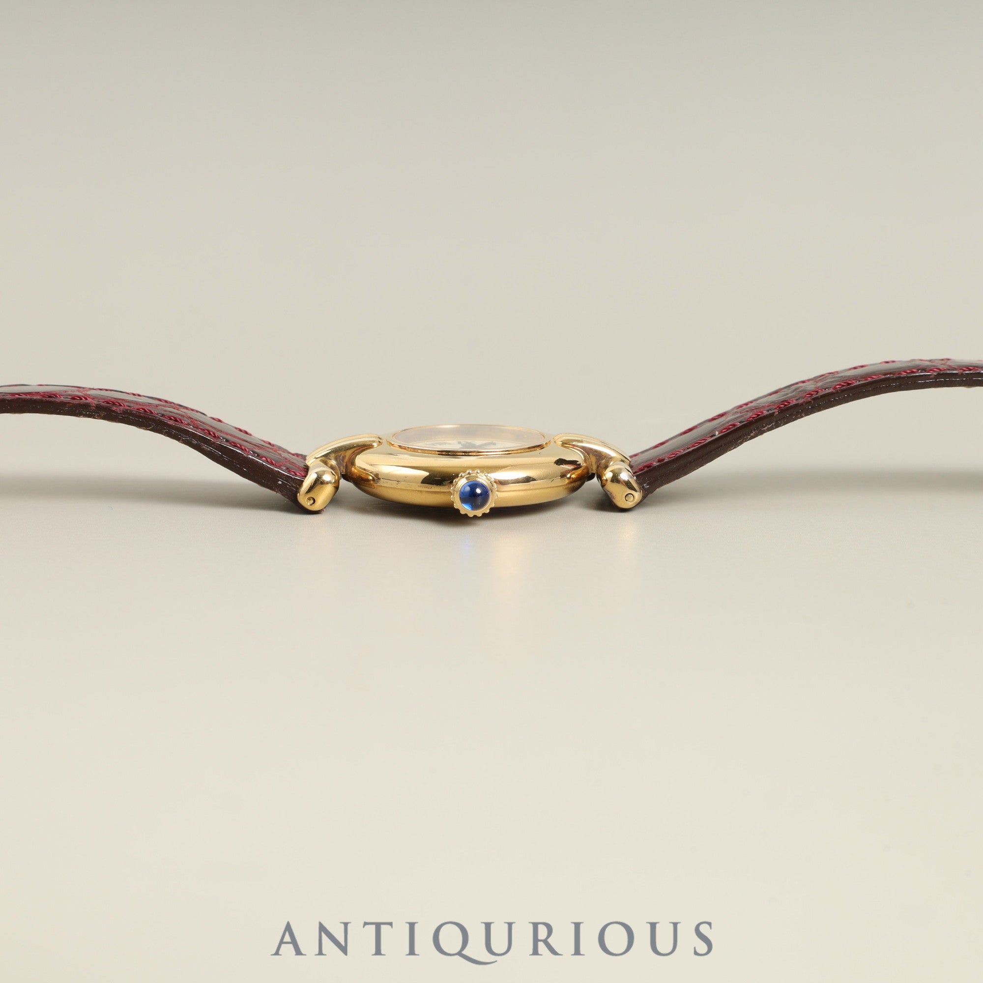 Cartier Must Colisee W1000653 / 590002 Quartz Caliber 90 SV925 with Genuine Leather Strap and Genuine GP Buckle. Ivory Roman Dial. Overhauled.