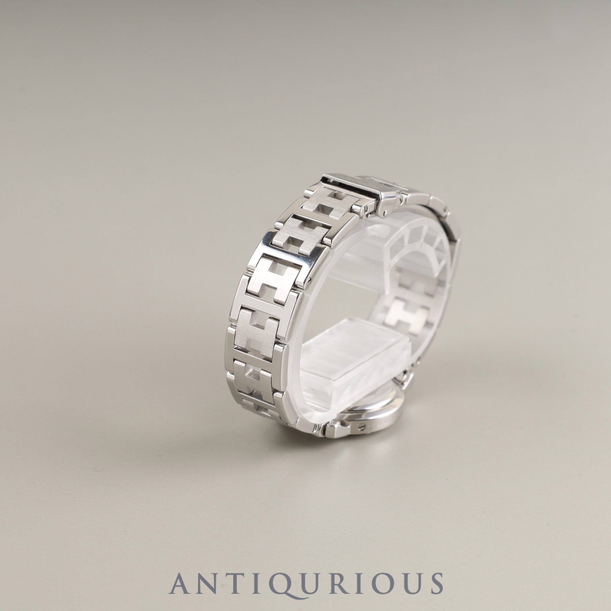 エルメス クリッパー CL4.210 クォーツ SS SS ブルーアラビア文字盤 箱 保証書(2002年)オーバーホール済み