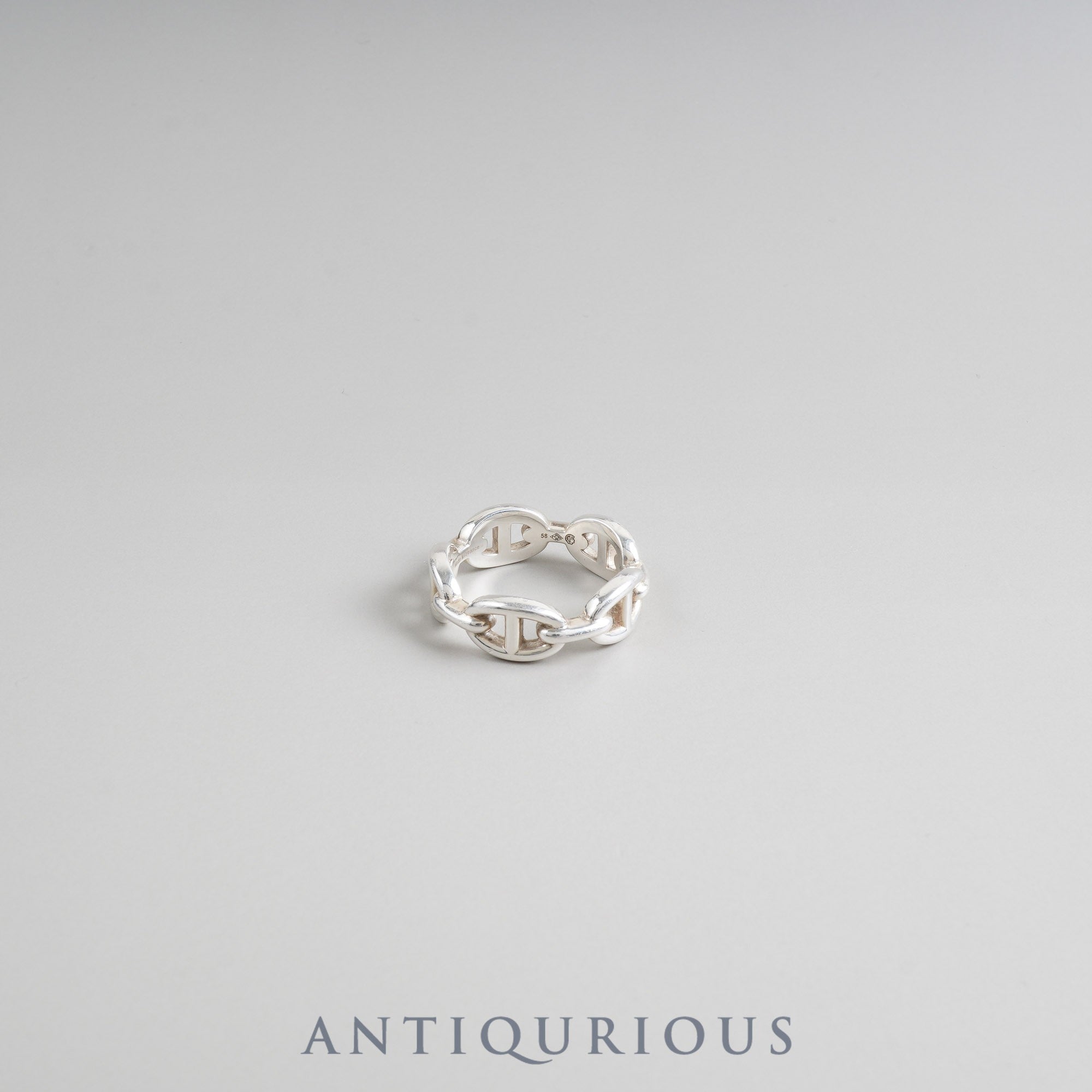 Hermes Ring Chaine d'Ancre Anchaîne PM SV925 #58 Approx. 17.5 size 23 years old