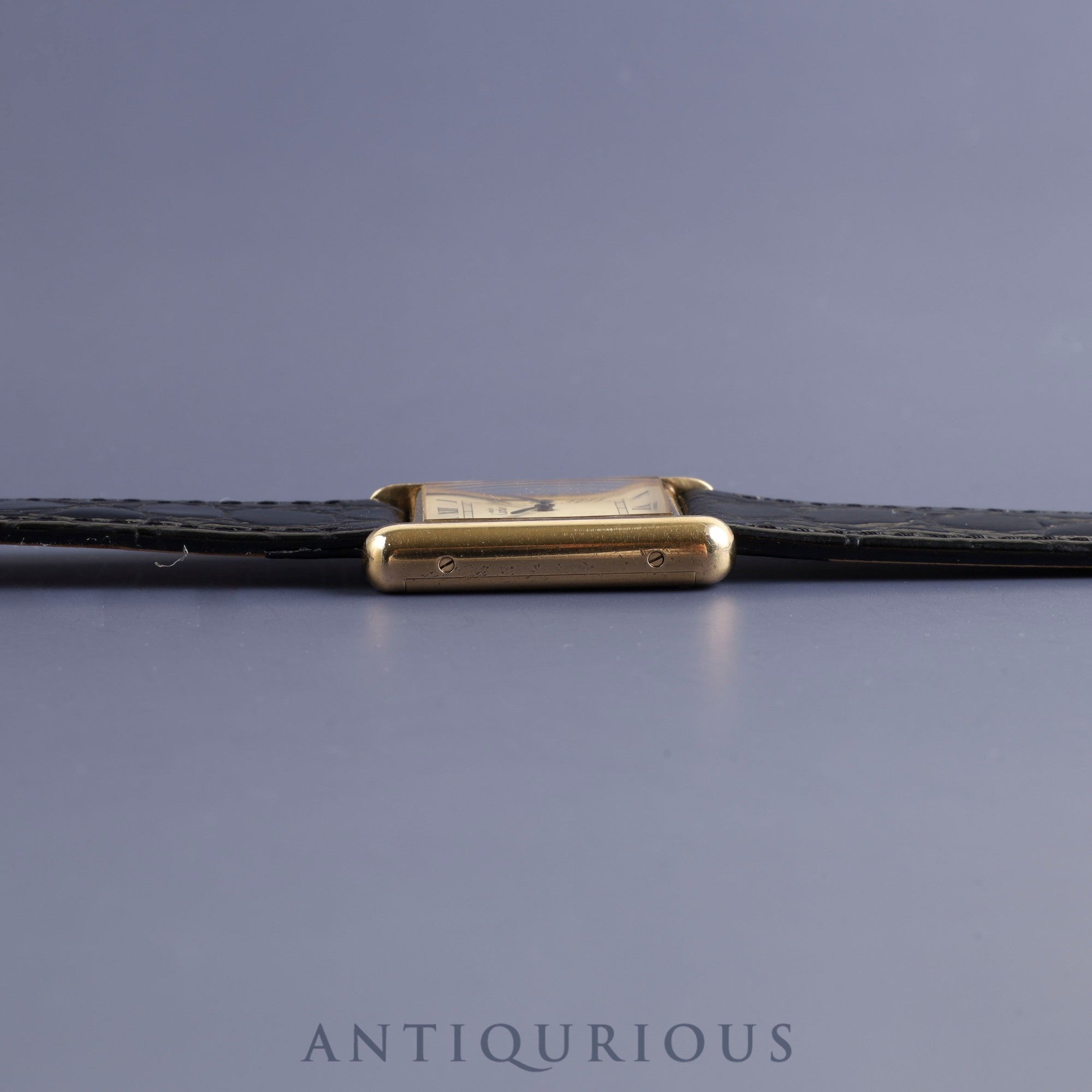 Cartier Must Tank LM Manual winding Cal.78-1 SV925 Leather Genuine buckle Ivory Roman dial Circa 1976-Early 1980s Overhauled