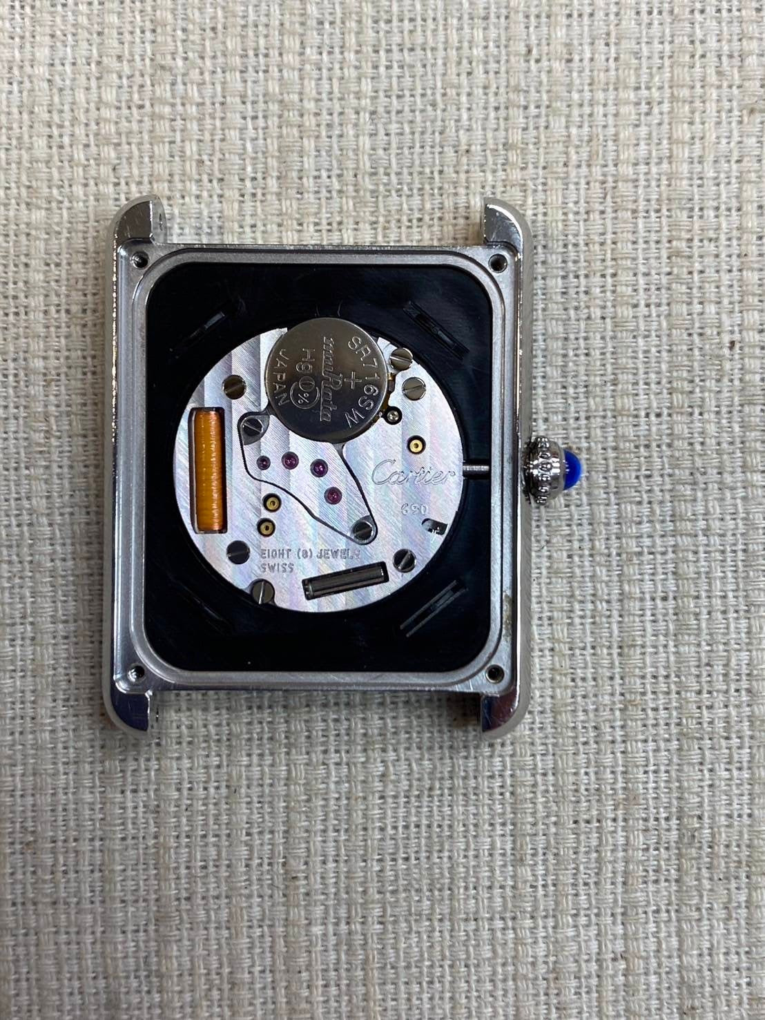 Cartier Tank Solo LM Quartz Cal.690 W5200003 / 3169 SS Genuine leather strap Genuine D buckle (SS) Silver dial Box Instruction manual