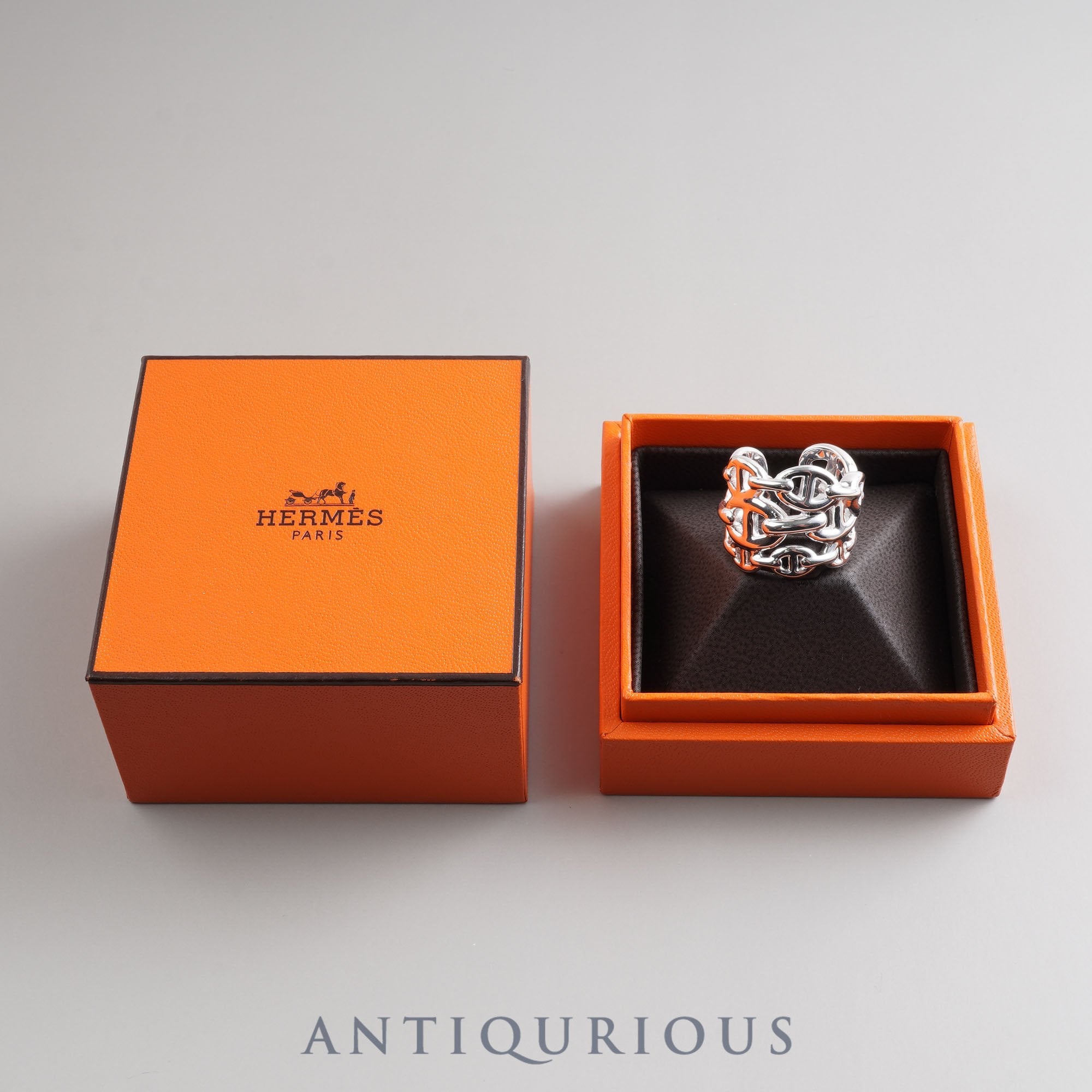 Hermes Ring Chaine d'Ancre Anchaine GM #55 SV925 Box