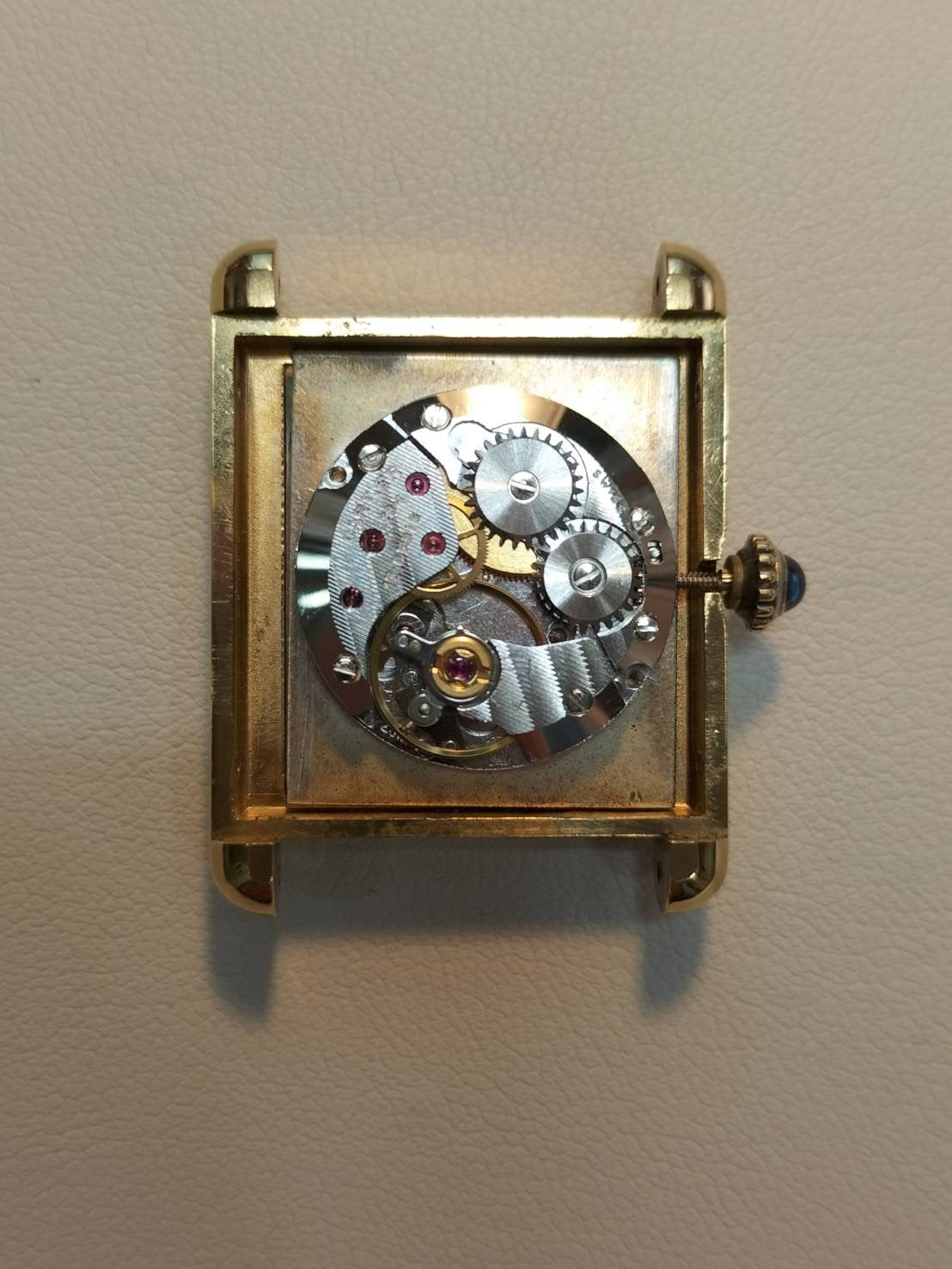 Cartier Must Tank LM Manual winding Cal.78-1 SV925 Genuine leather strap Genuine buckle (GP) Black Roman dial Overhauled