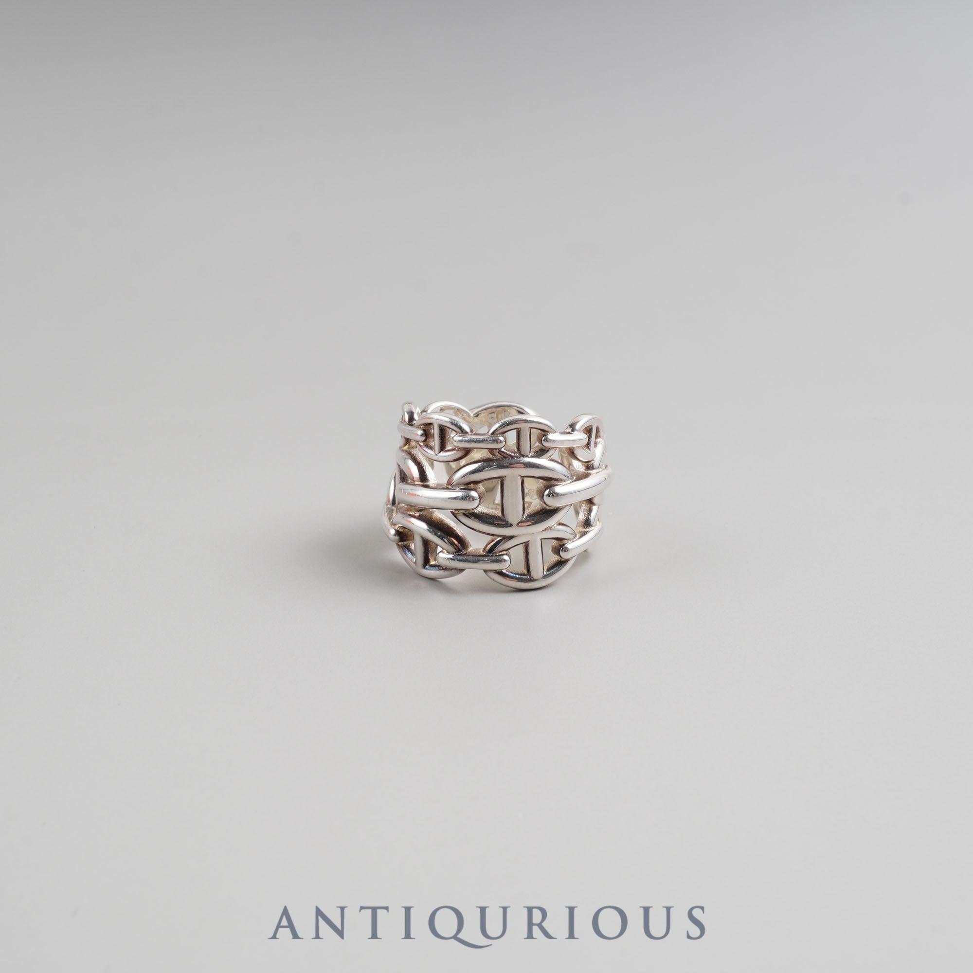 Hermes Ring Chaine d'Ancre Anchaine GM SV925 58 Size 17.5 with box