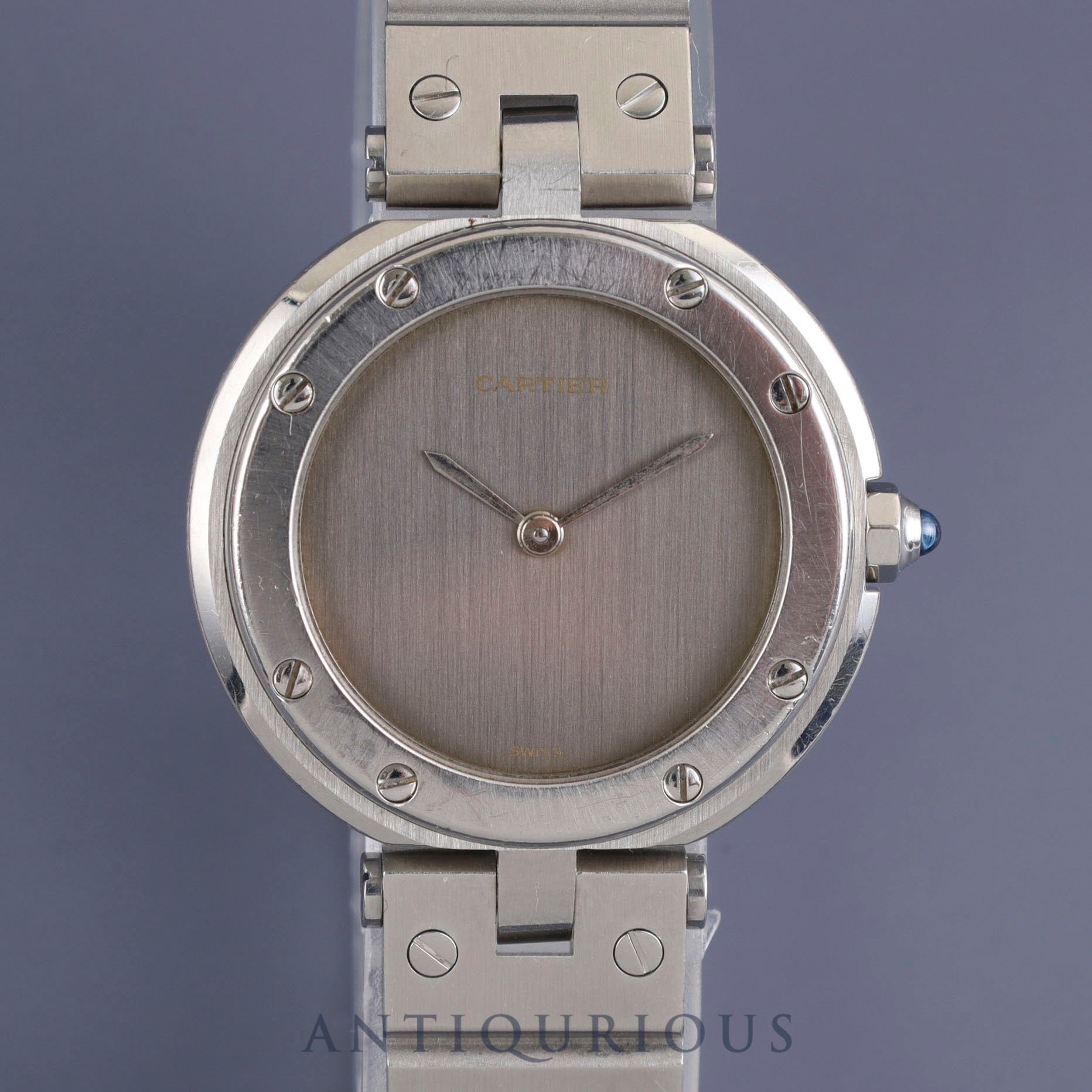 Cartier Santos Vendome SM 8192 Quartz Cal.81 SS SS Ghost (Gray) Dial Overhauled