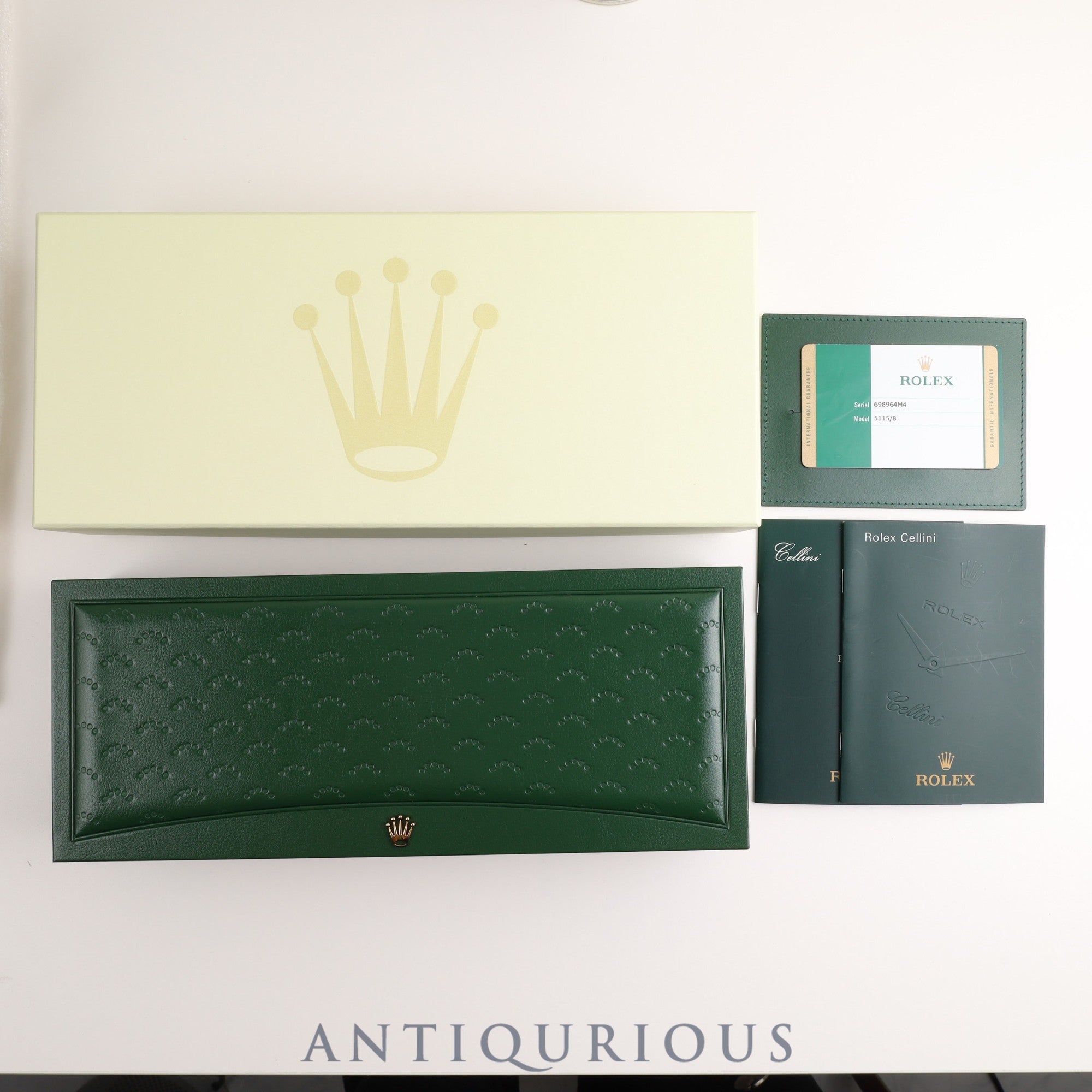 ロレックス チェリーニ 5115/8 手巻き Cal.1602 750YG 純正革ベルト 純正尾錠(750)アイボリー彫コンピューターローマ文字盤 箱 保証書(2015年)
