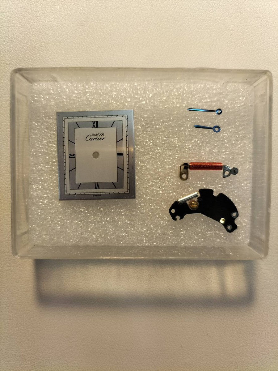 カルティエ マストタンク LM 6 81006 クォーツ Cal.81 SV925 純正尾錠(GP)シルバー飛びローマン文字盤 1982年頃~1995年頃 箱 オーバーホール済み