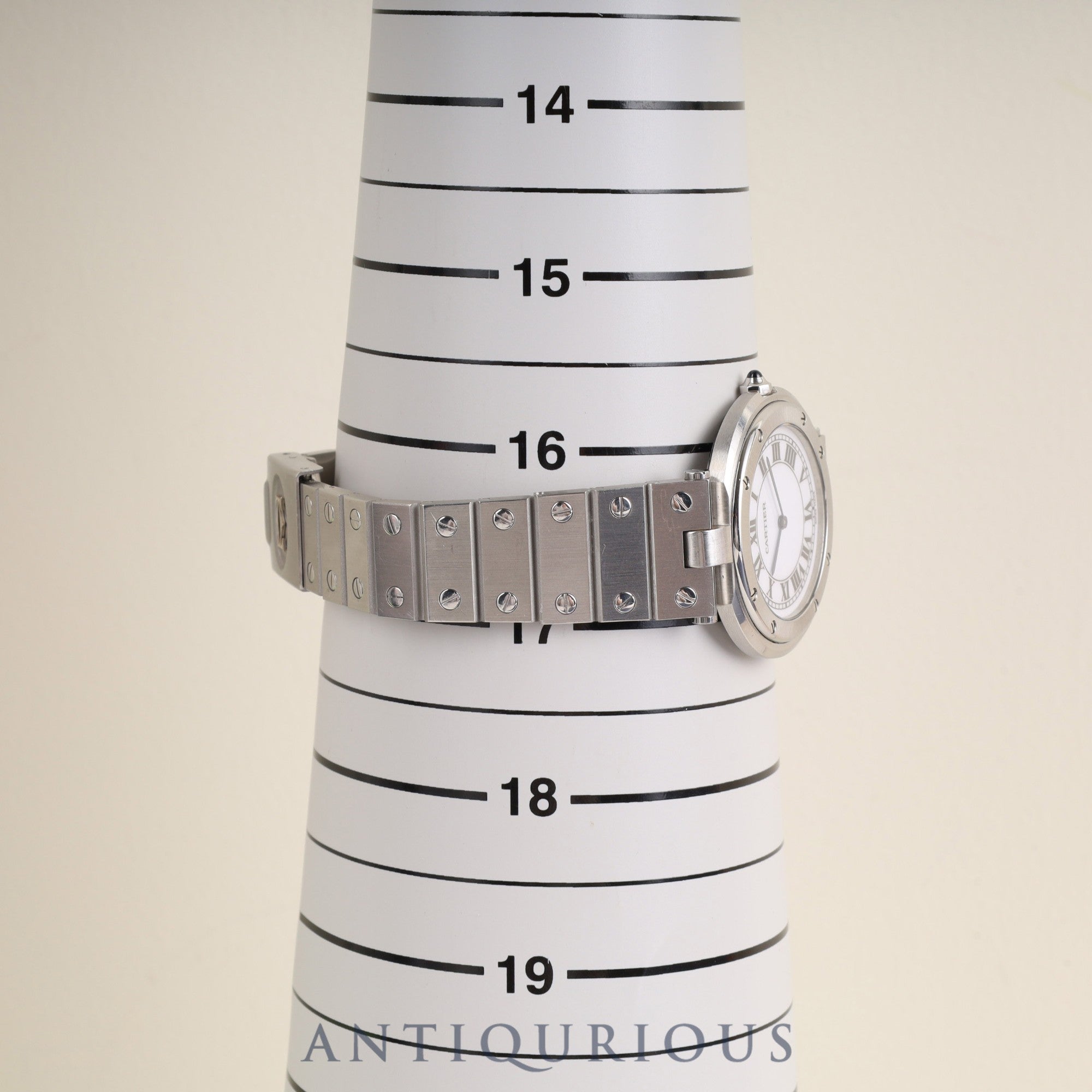 カルティエ サントス ヴァンドーム LM 83038188/8192 クォーツ SS SS ホワイトローマン文字盤 カルティエブティックにてコンプリートサービス(フルメンテナンス)済み