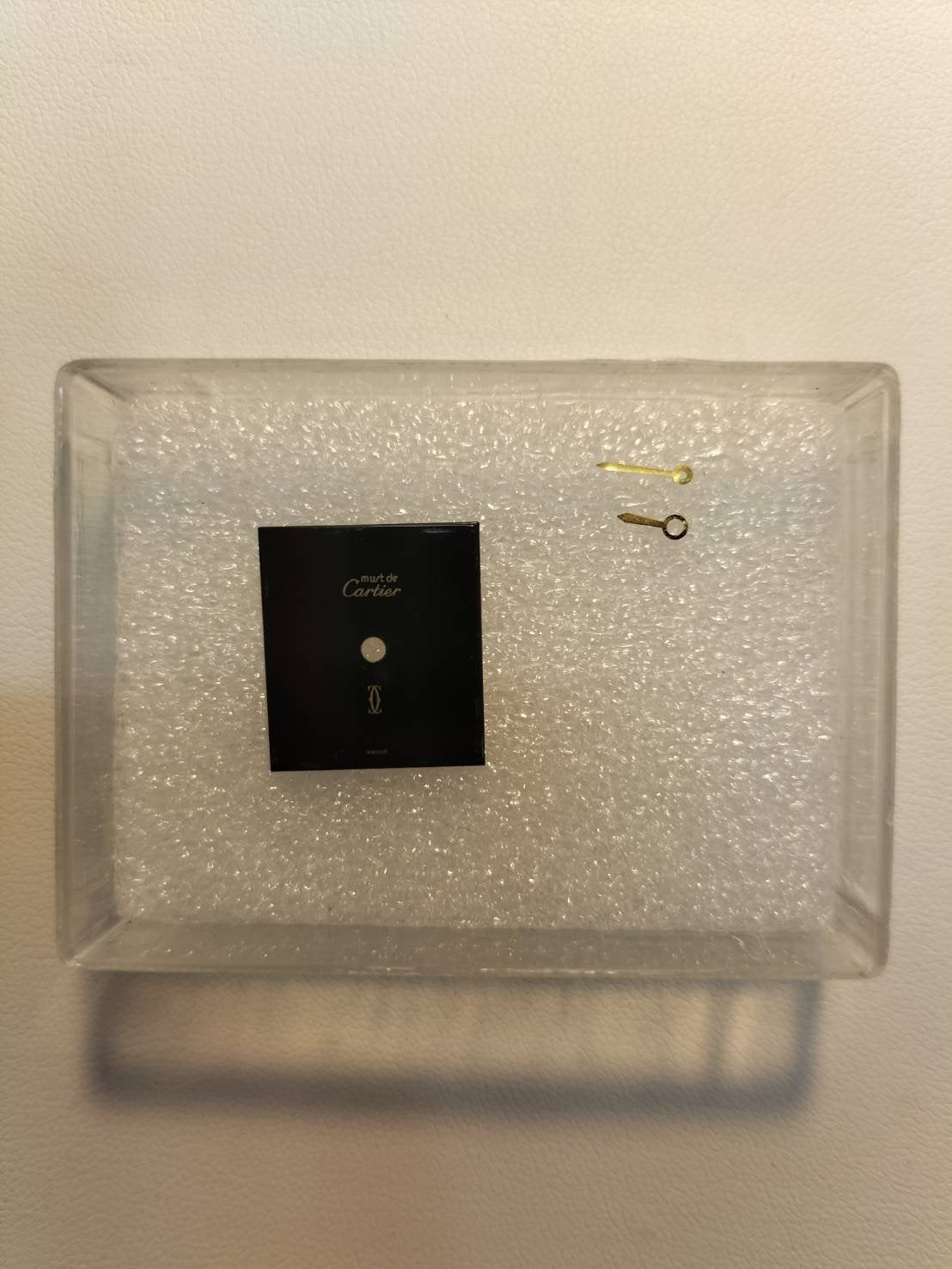 Cartier Must Tank SM Manual Winding Caliber 78-1 SV925 Leather Strap with Genuine GP Buckle, Onyx Dial (SWISS Marking), Overhauled