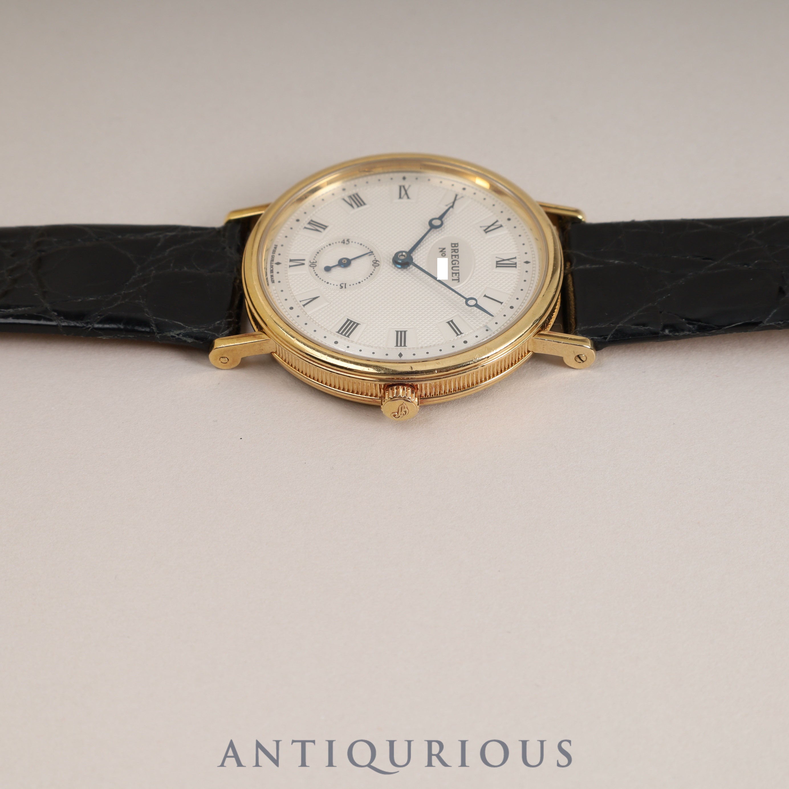 ブレゲ 3917 クラシック 3917 手巻き Cal.818/5 750YG 革 純正尾錠(750YG)シルバー文字盤 箱