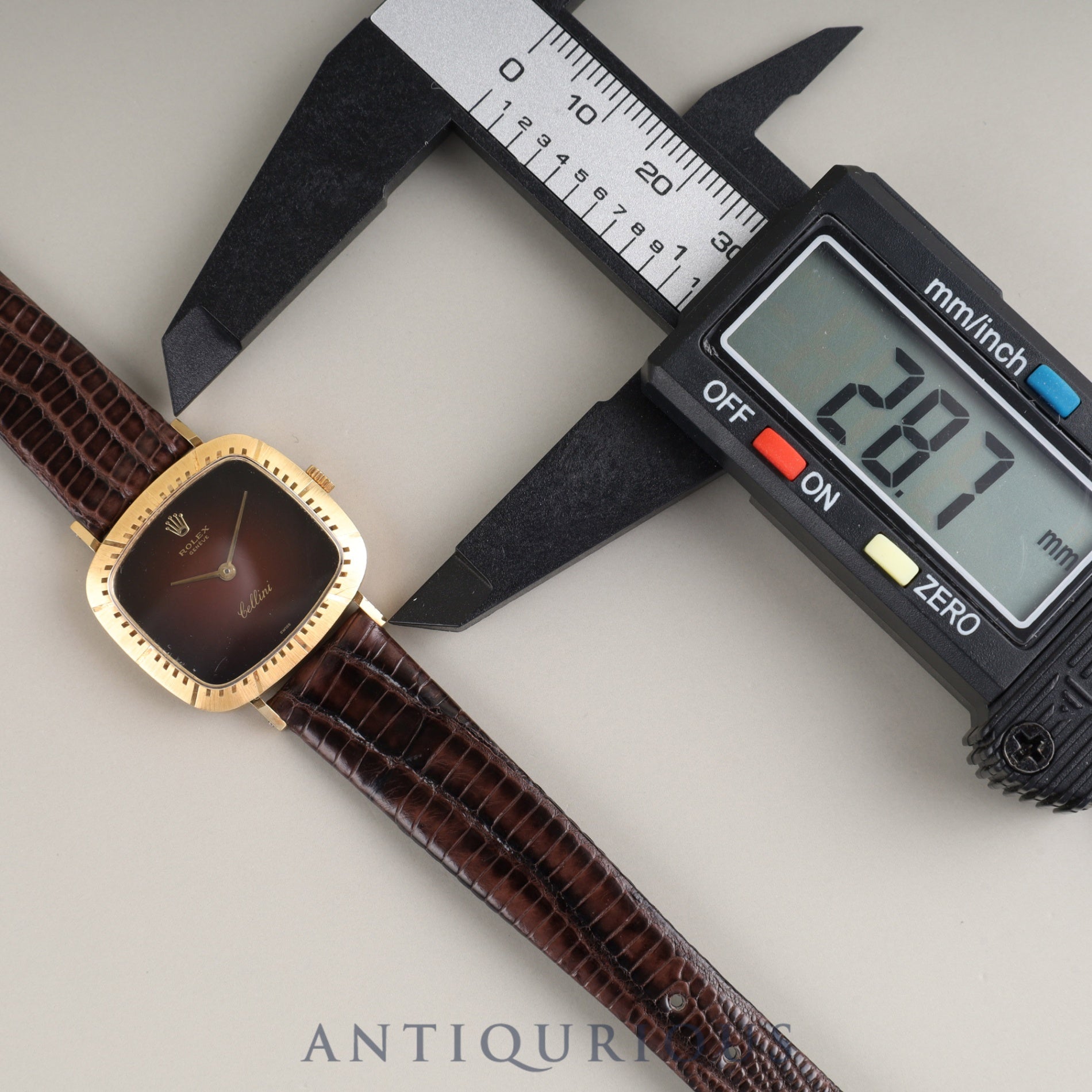 Rolex Cellini 4084 Manual Winding Caliber 1600 750 Leather Strap Genuine Buckle (GP) Red Gradient Dial No. 36 (1972) Overhauled
