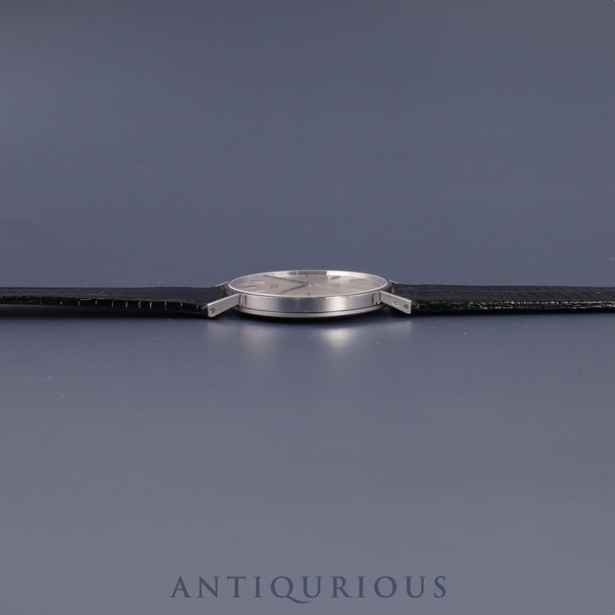 Rolex Cellini 3833, manual winding, Cal. 1600, 750 movement, leather, genuine stainless steel buckle, silver dial, no. 30 (1970), overhauled.