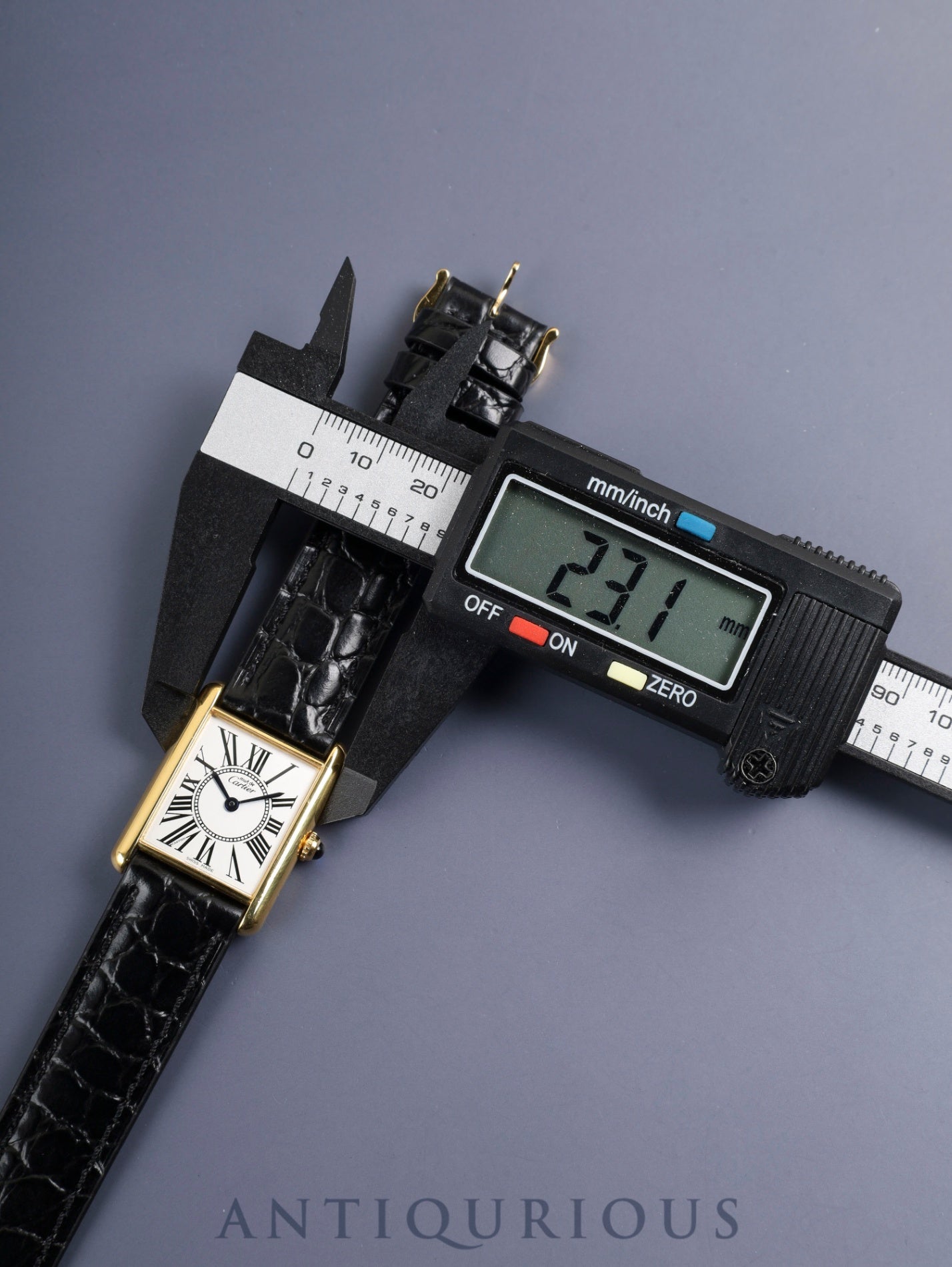 Cartier Must Tank LM 590005 Quartz SV925 Leather Original Pin Buckle (GP) Opaline Dial (SWISS MADE) Polished, Complete Service at Cartier Boutique
